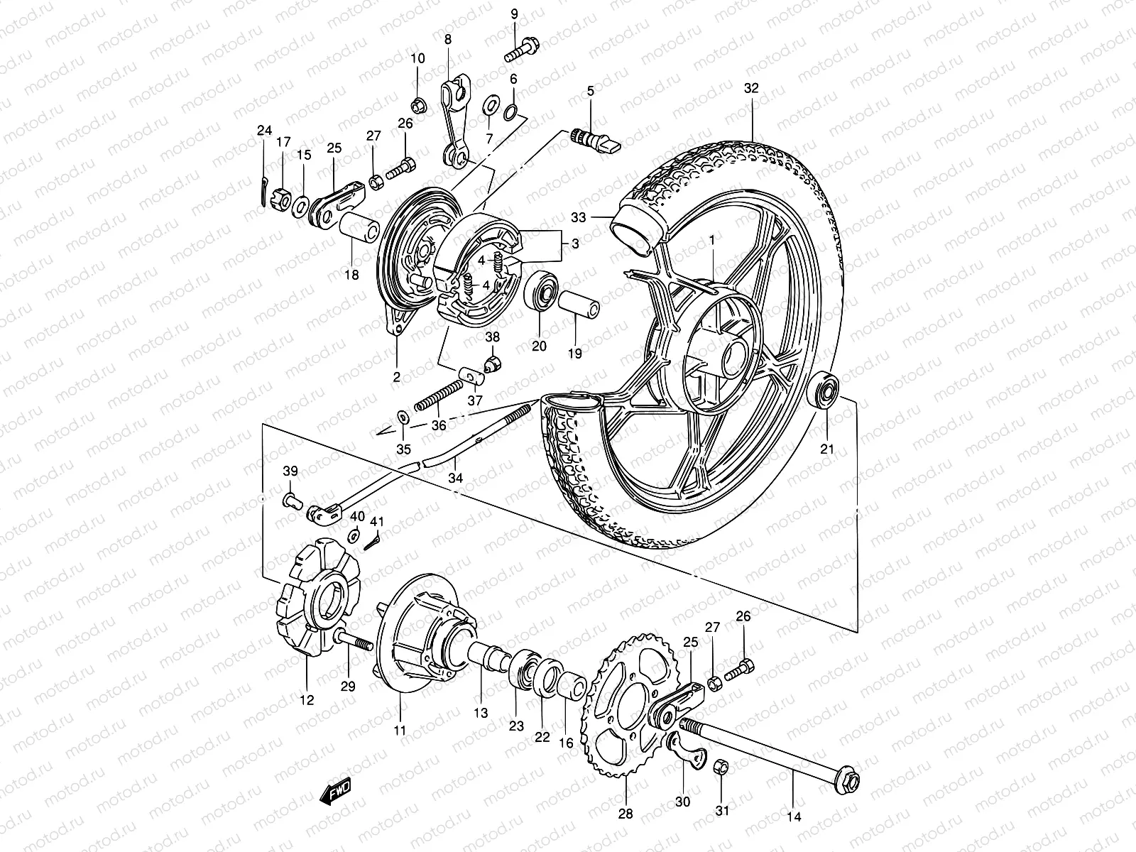45 - REAR WHEEL