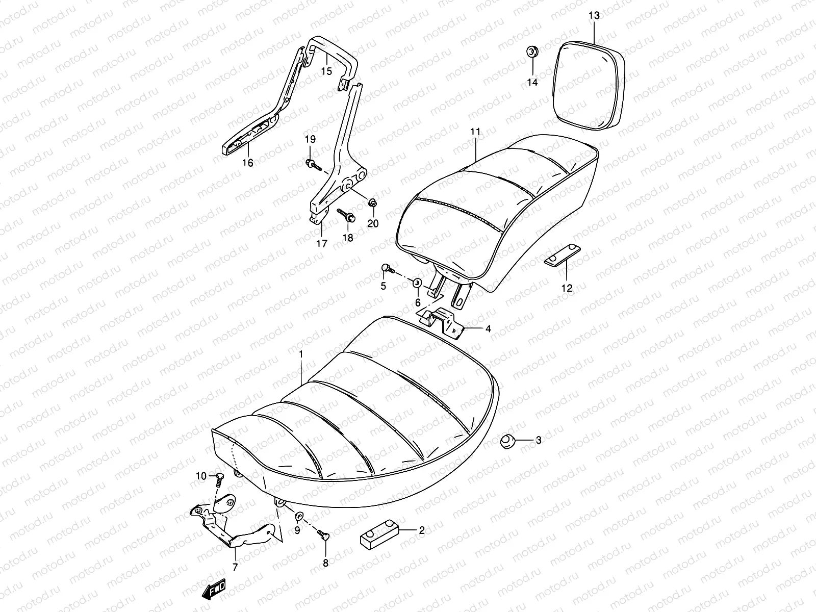 45 - SEAT (MODEL N/P/R/S)