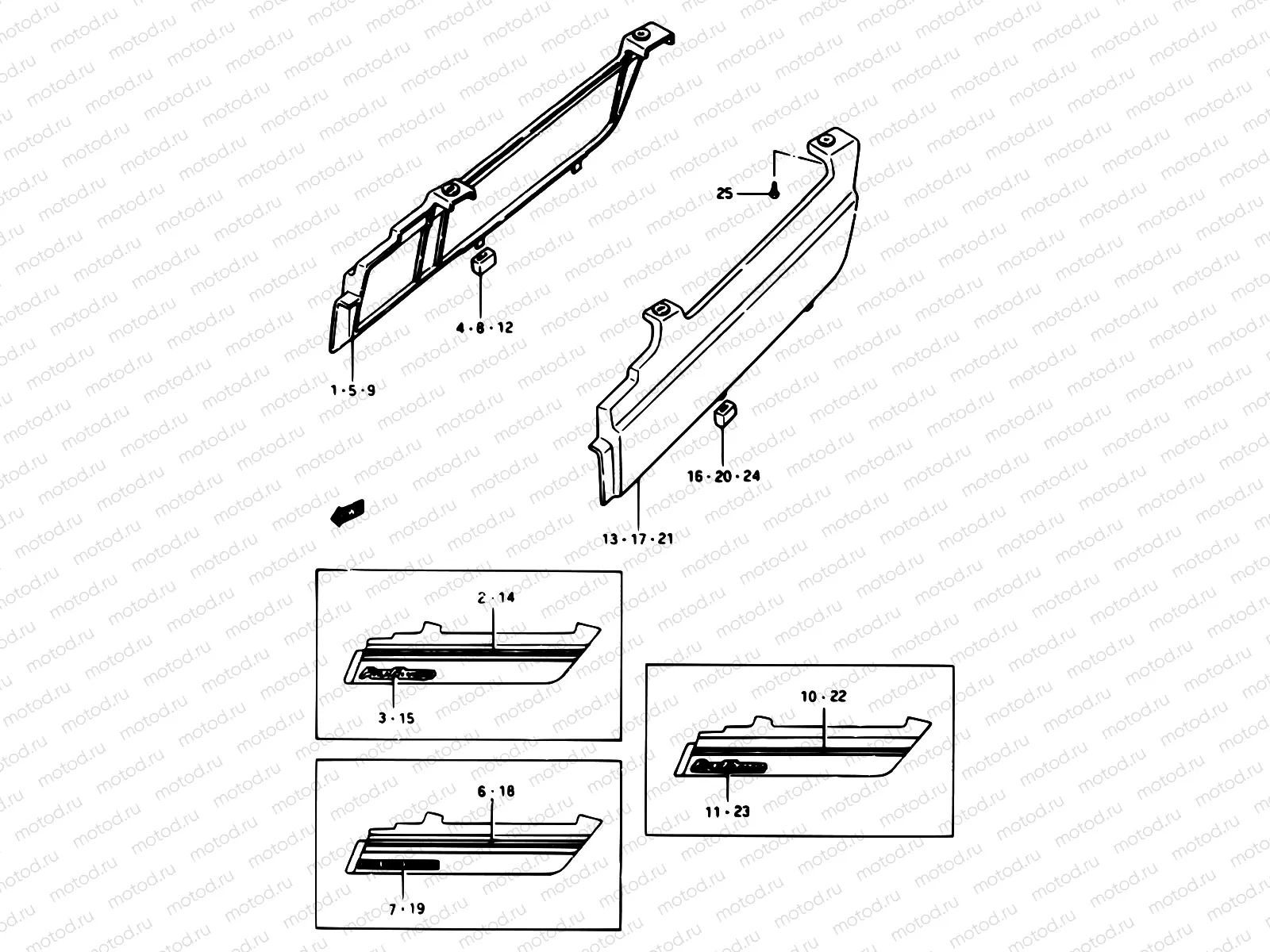 45 - SEAT MOLDING (MODEL G)