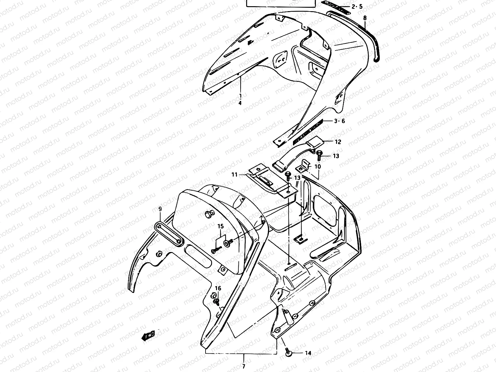45 - SEAT TAIL COVER (GSX750ESD)