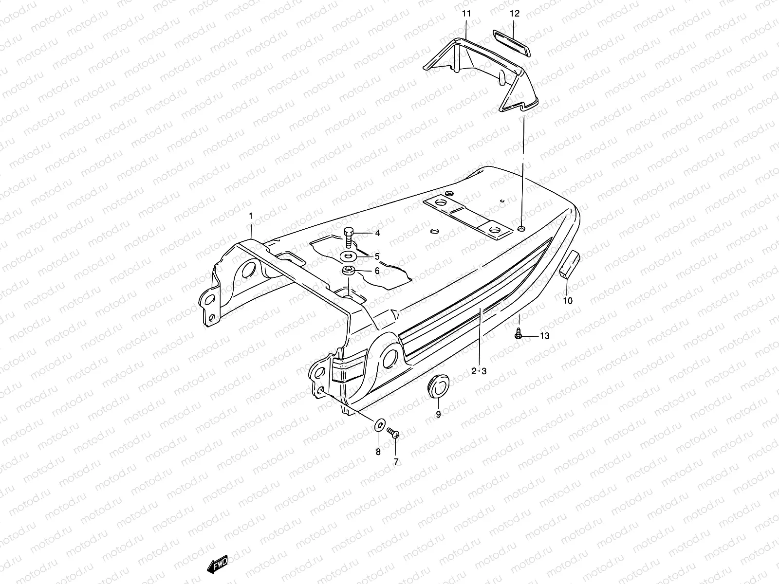 45 - SEAT TAIL COVER (MODEL G/R/S)