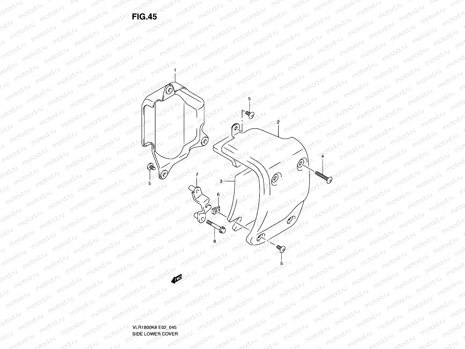 45 - SIDE LOWER COVER