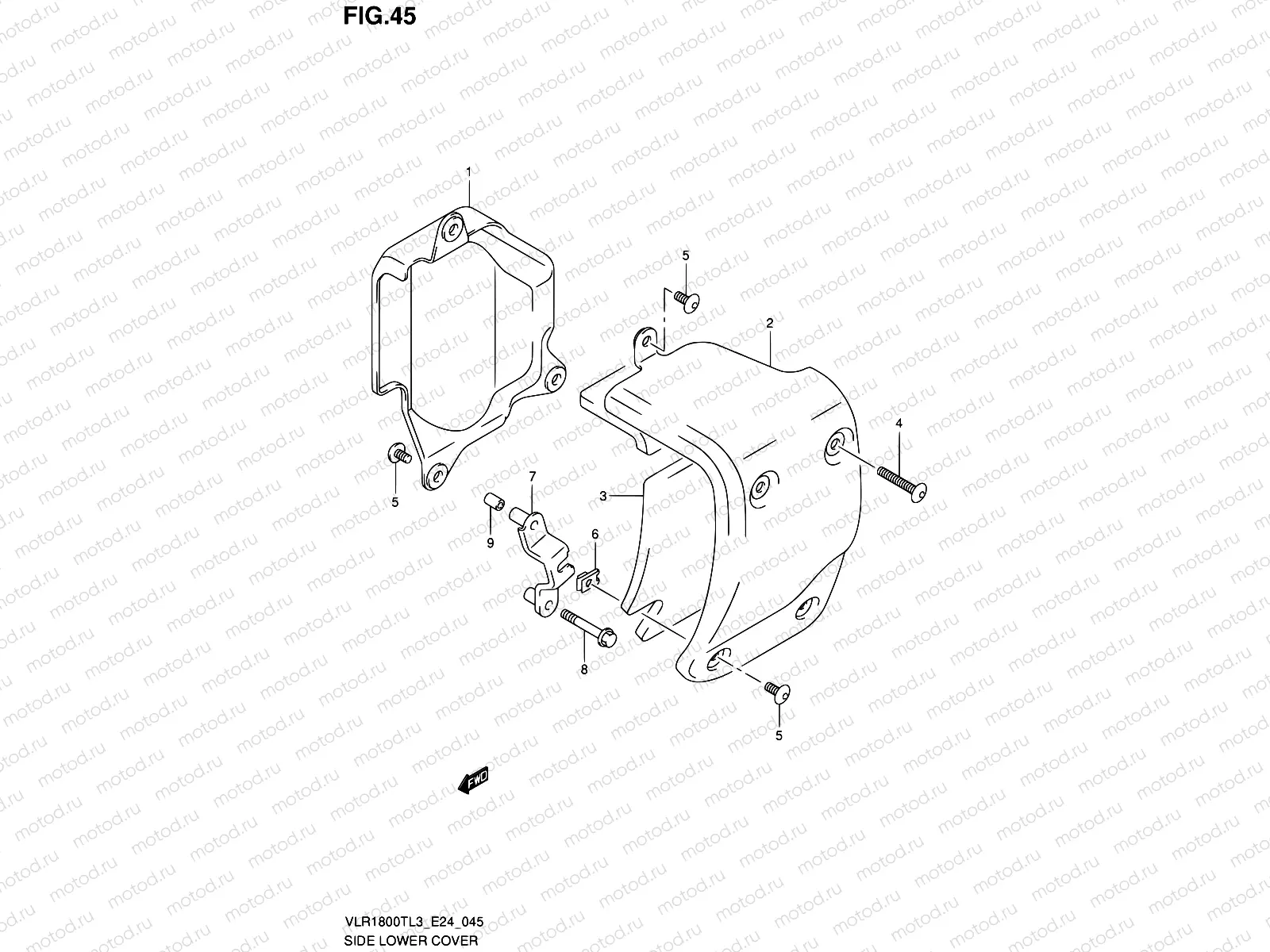 45 - SIDE LOWER COVER