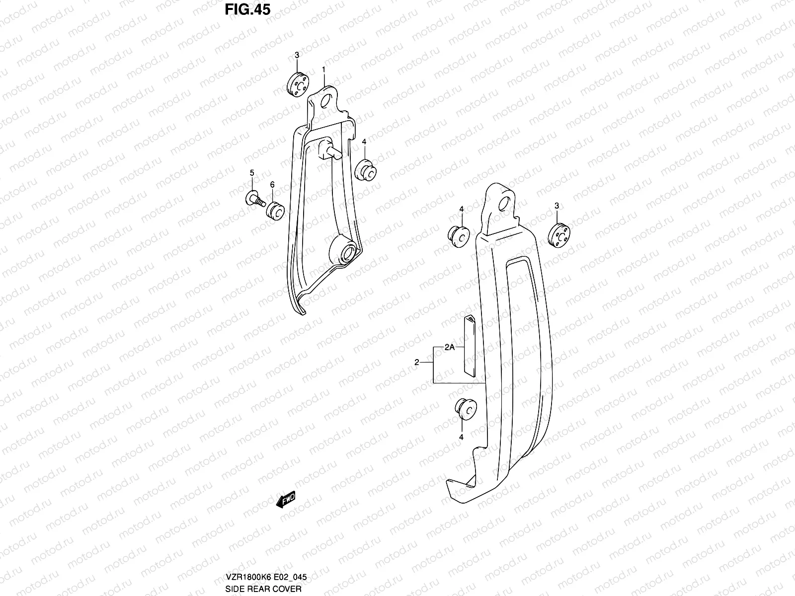 45 - SIDE REAR COVER