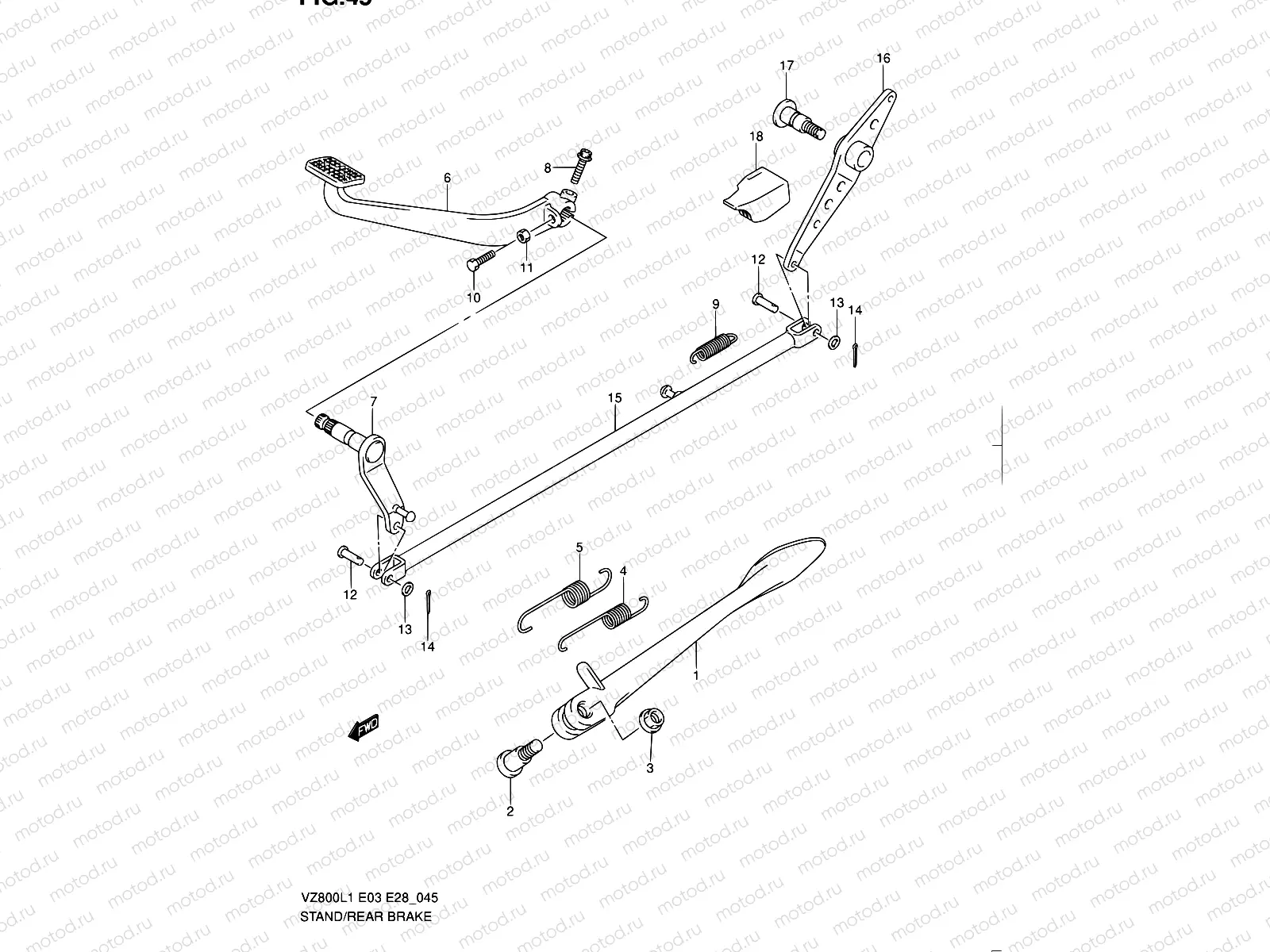 45 - STAND - REAR BRAKE
