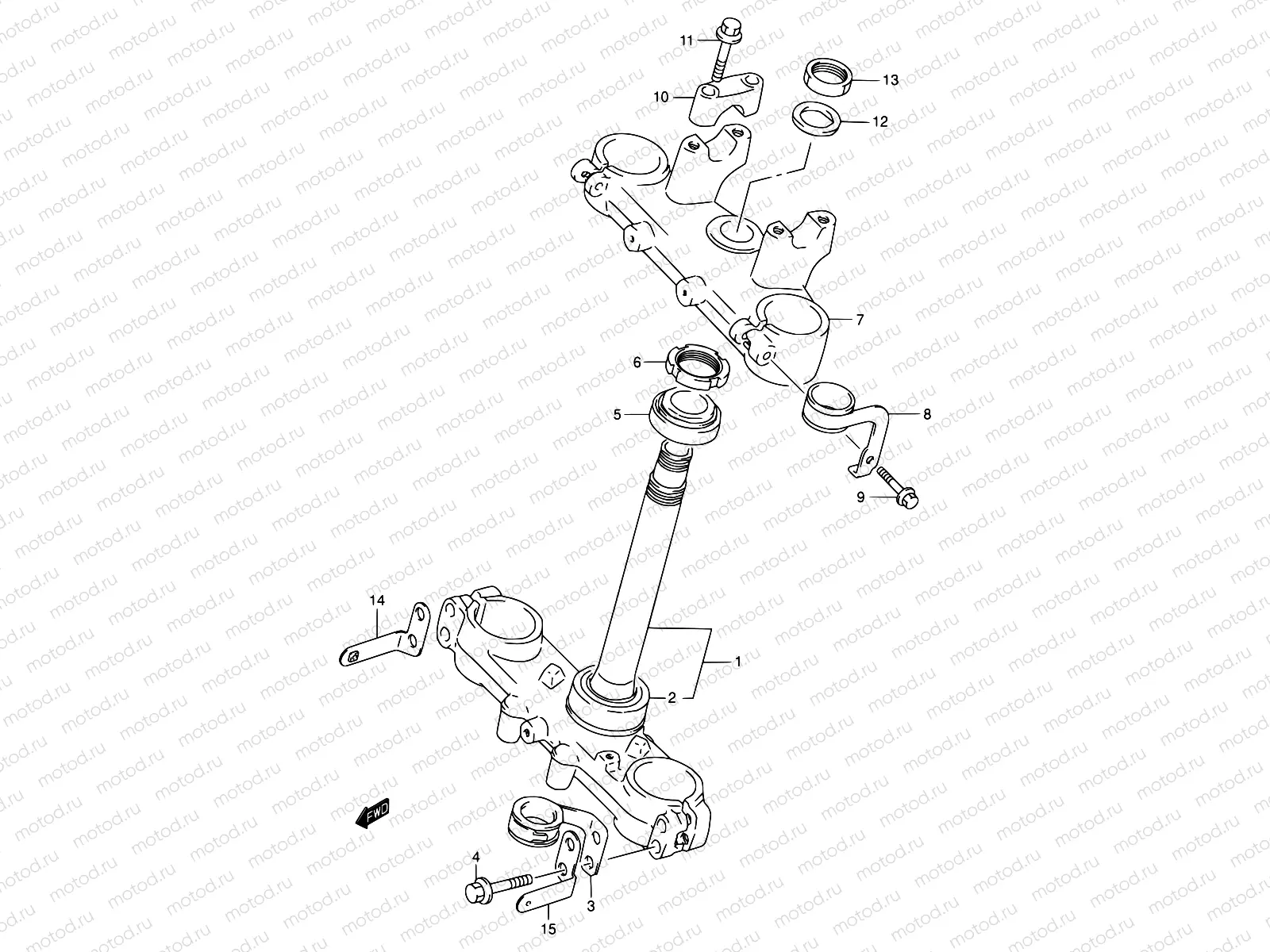 45 - STEERING STEM (E28)