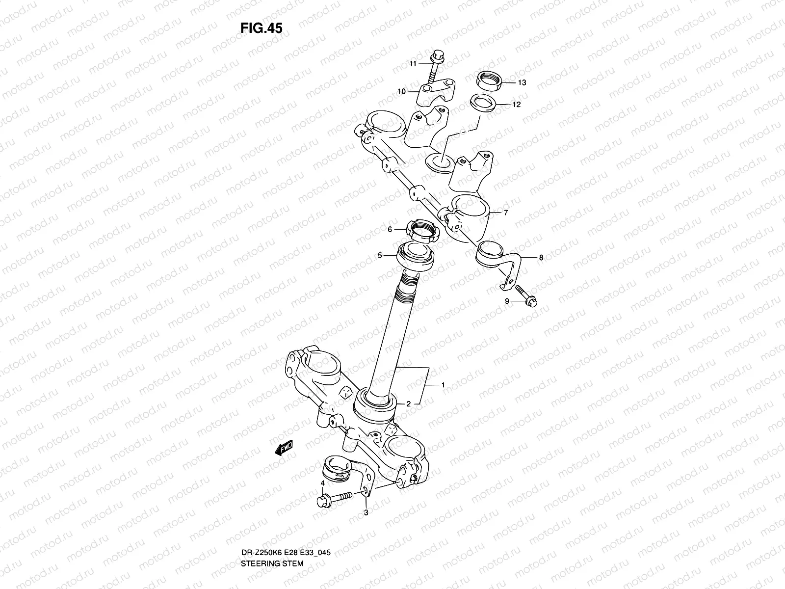 45 - STEERING STEM (E33)