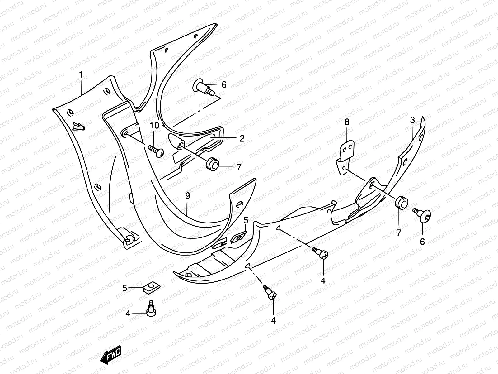 45 - UNDER COWLING (MODEL K4/K5)