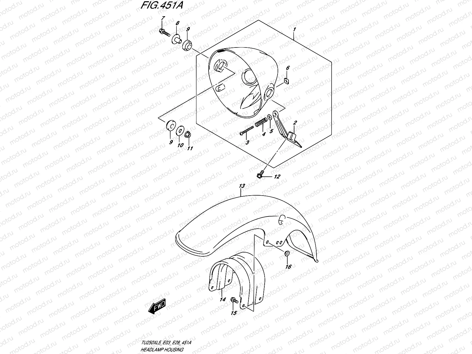 451A - HEADLAMP HOUSING
