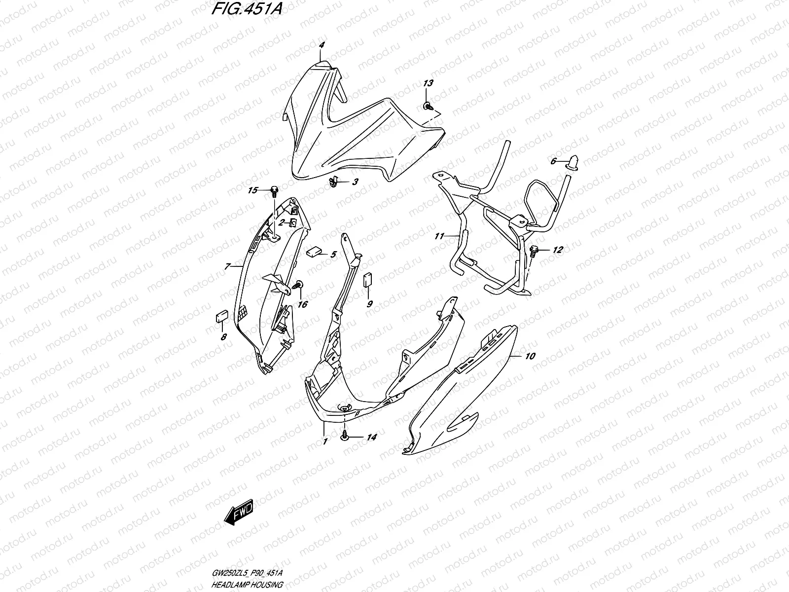 451A - HEADLAMP HOUSING
