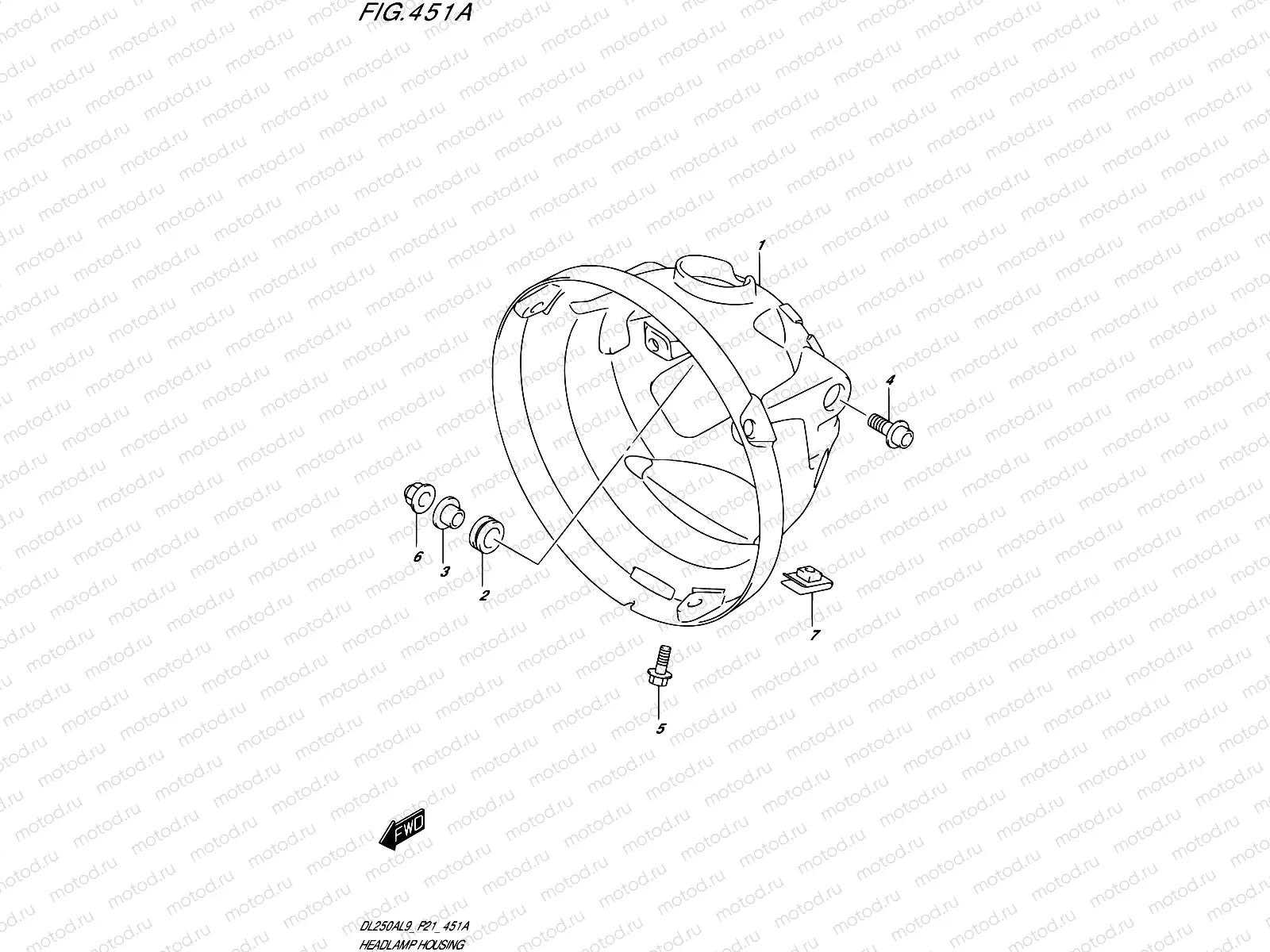 451A - HEADLAMP HOUSING