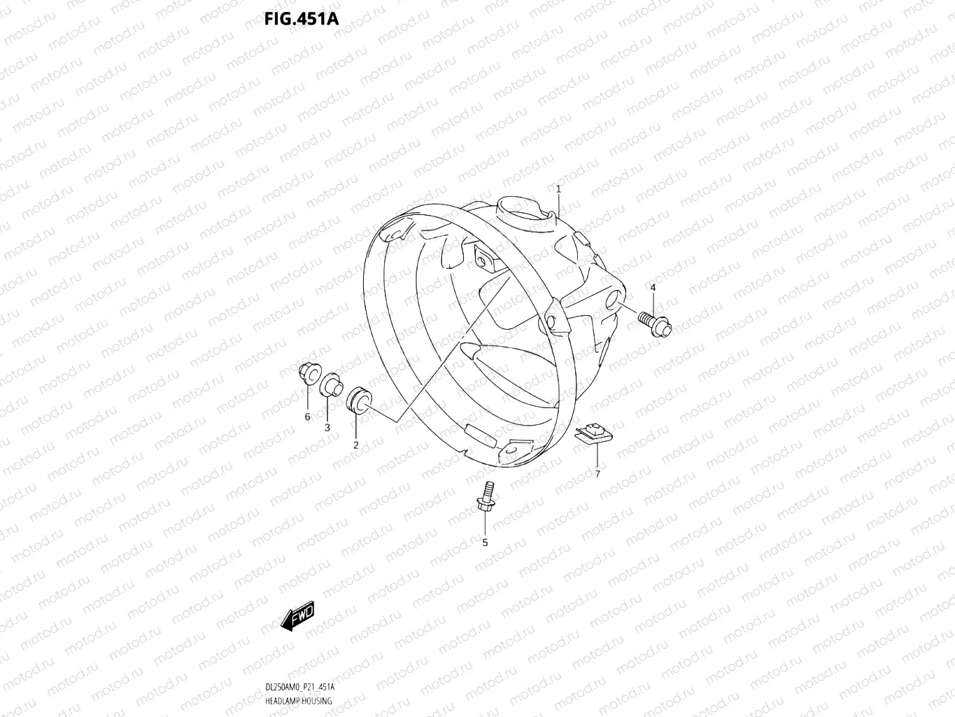 451A - HEADLAMP HOUSING