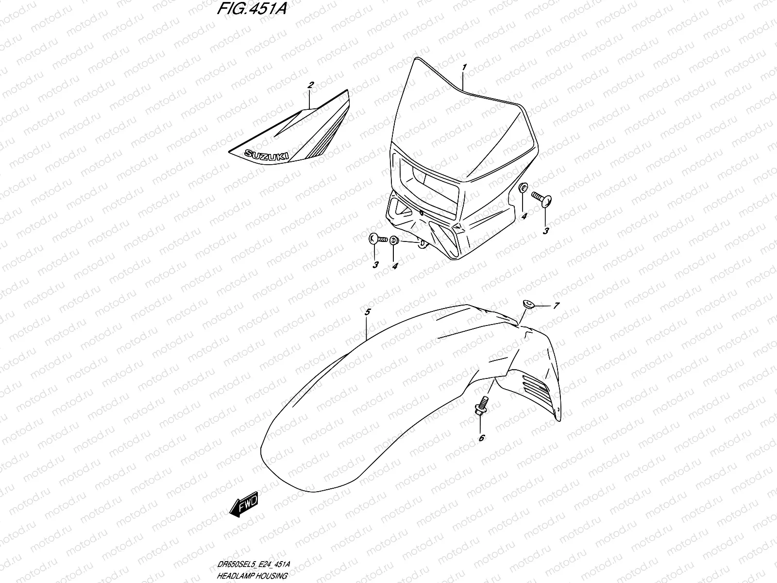 451A - HEADLAMP HOUSING
