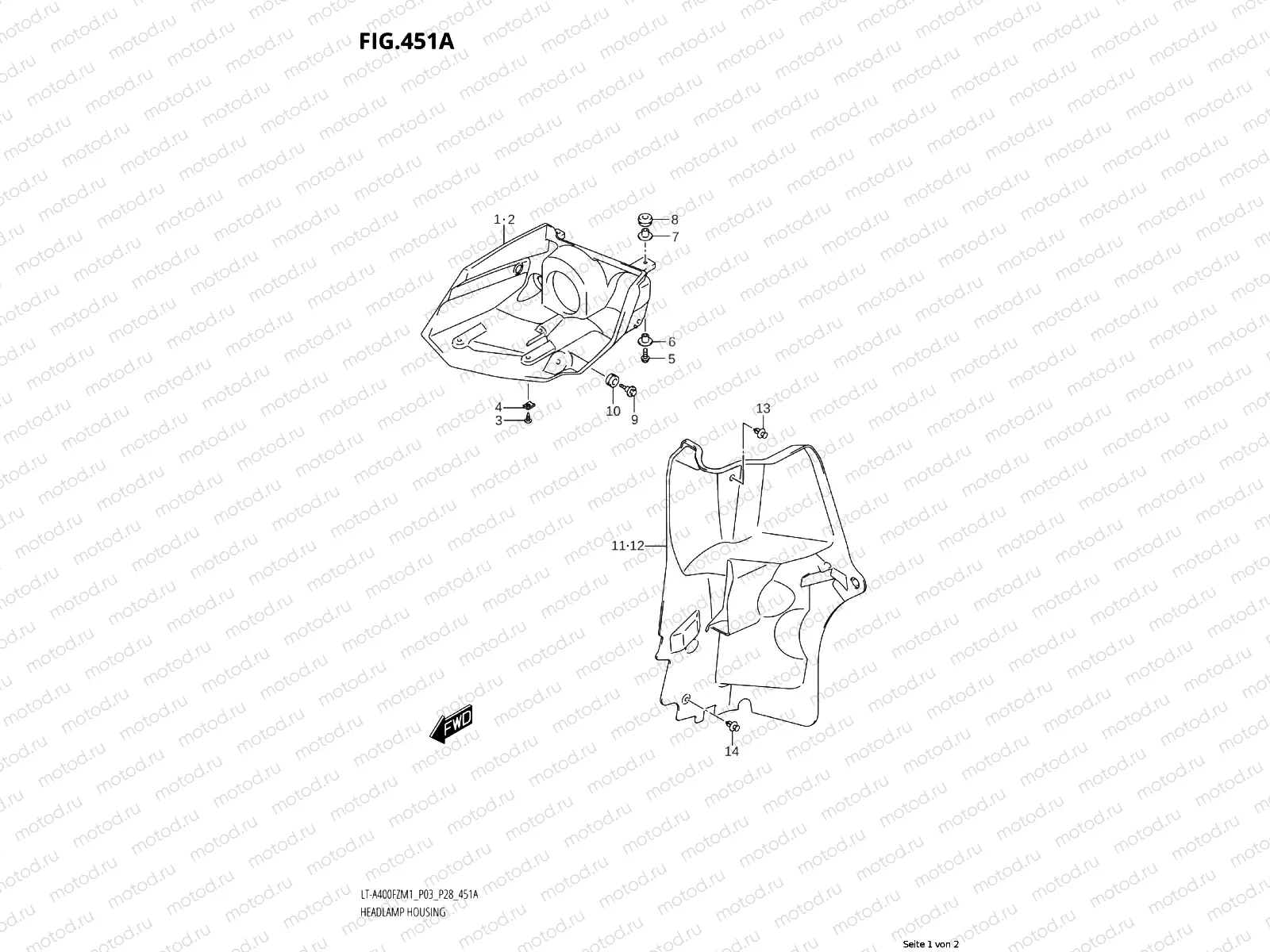 451A - HEADLAMP HOUSING