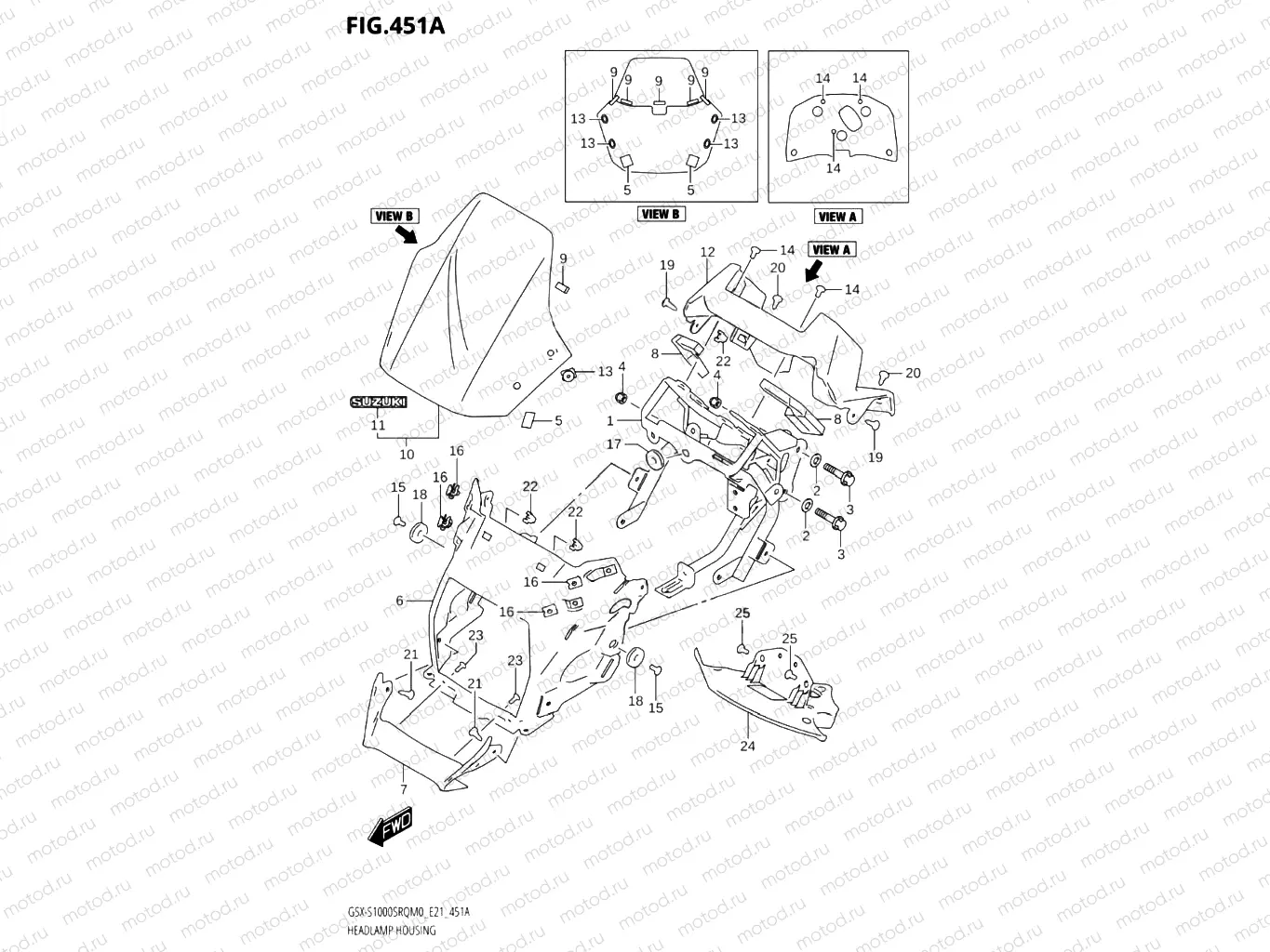 451A - HEADLAMP HOUSING