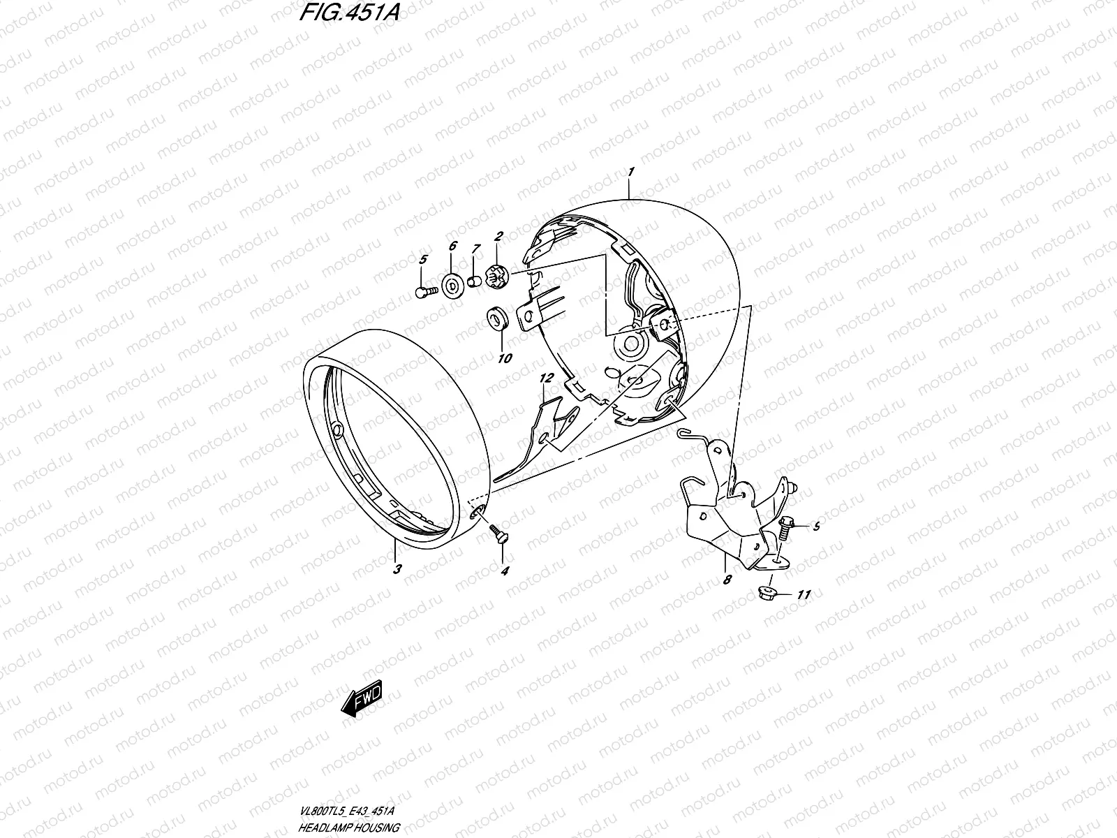 451A - HEADLAMP HOUSING