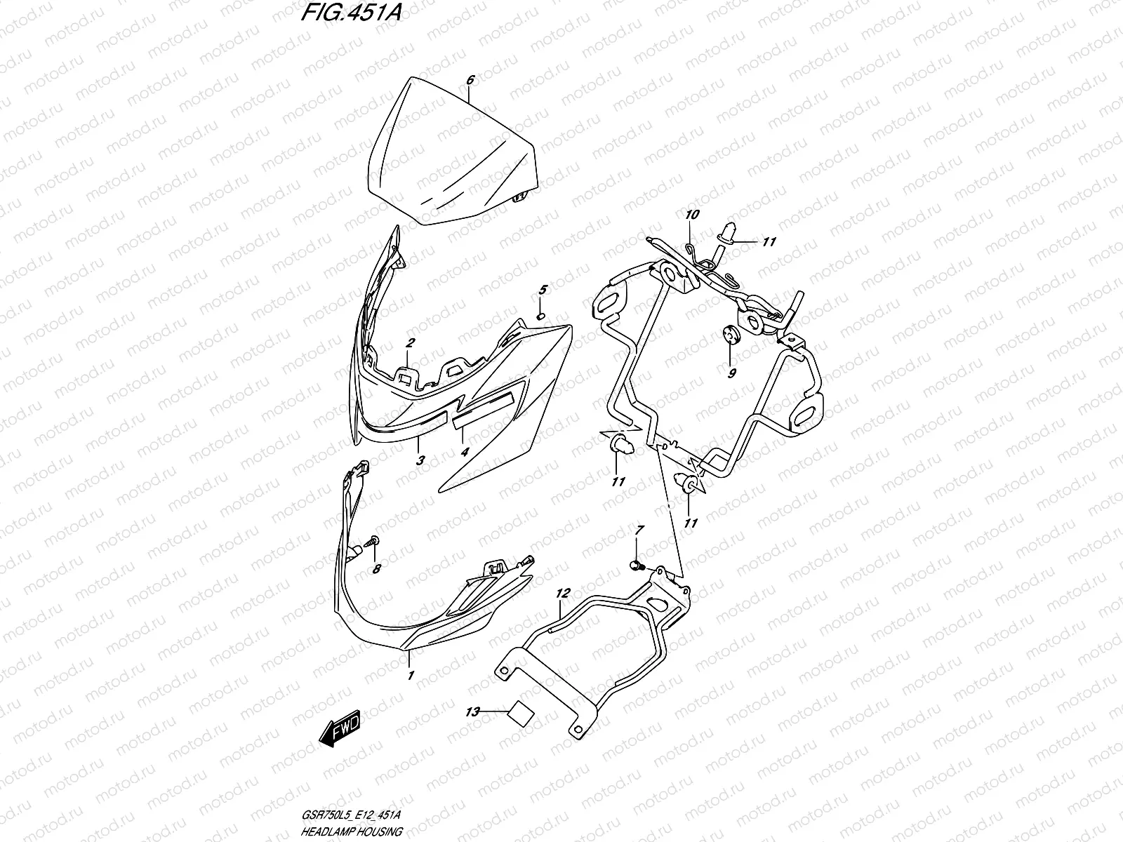 451A - HEADLAMP HOUSING