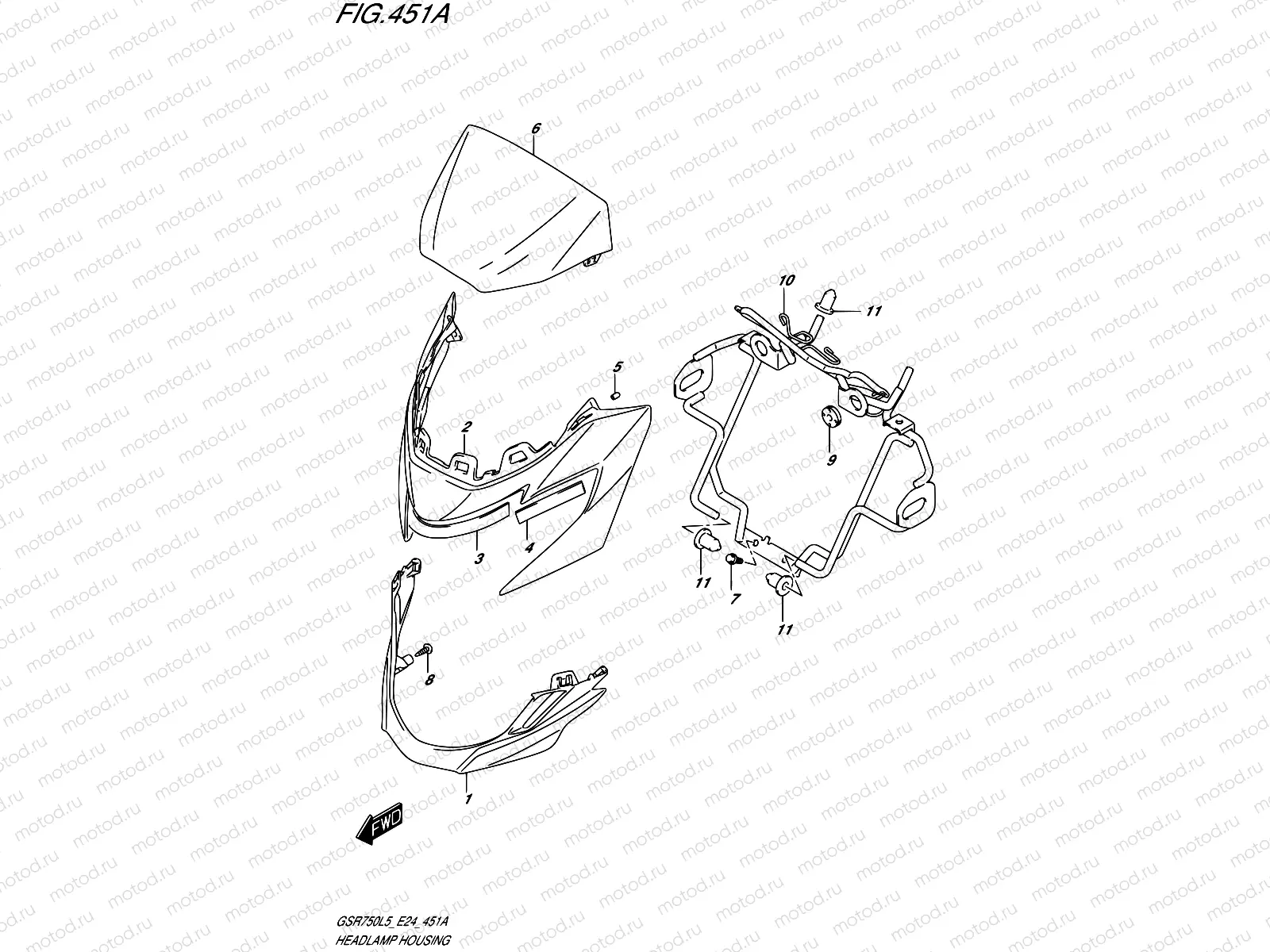 451A - HEADLAMP HOUSING
