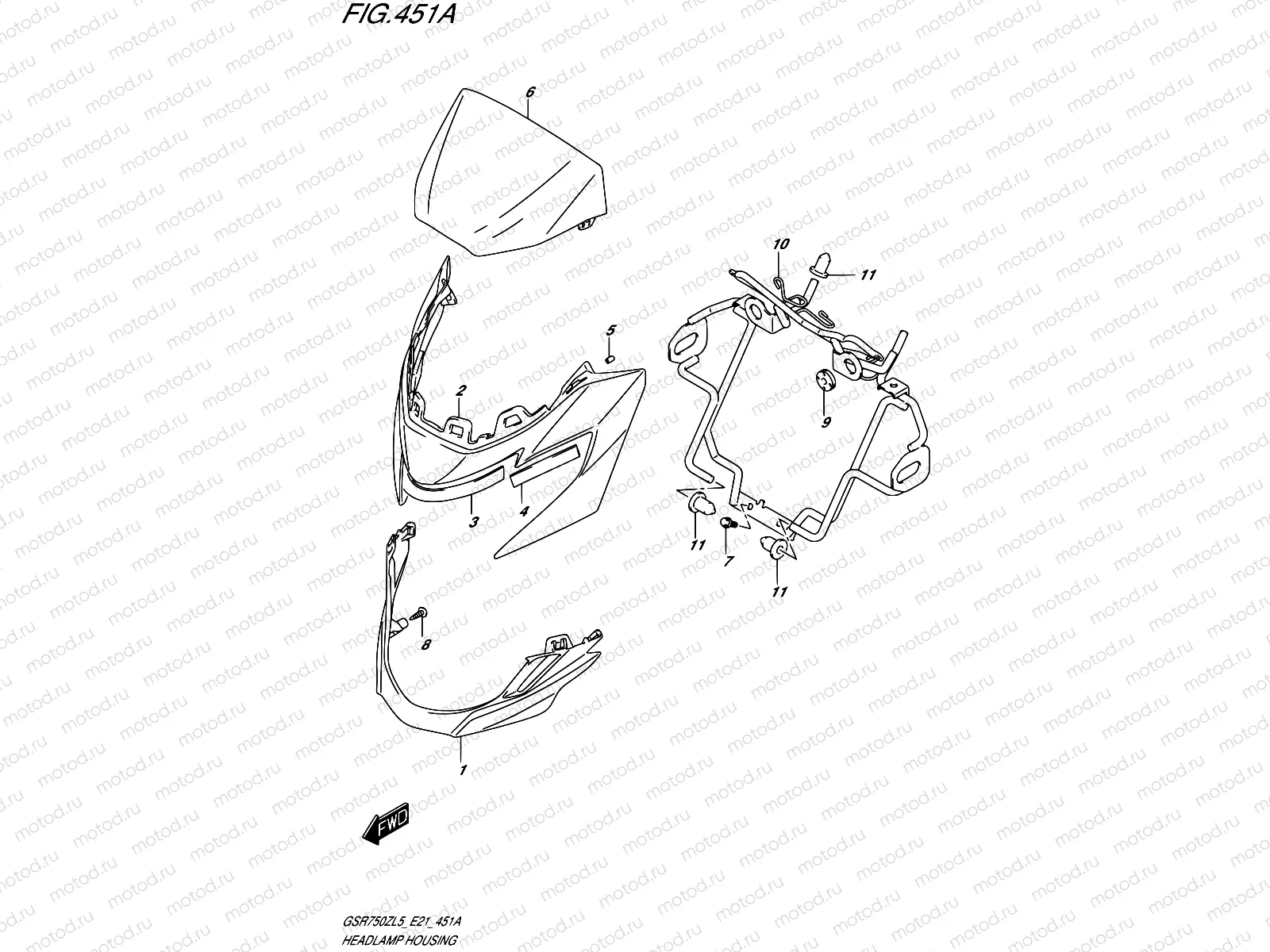 451A - HEADLAMP HOUSING