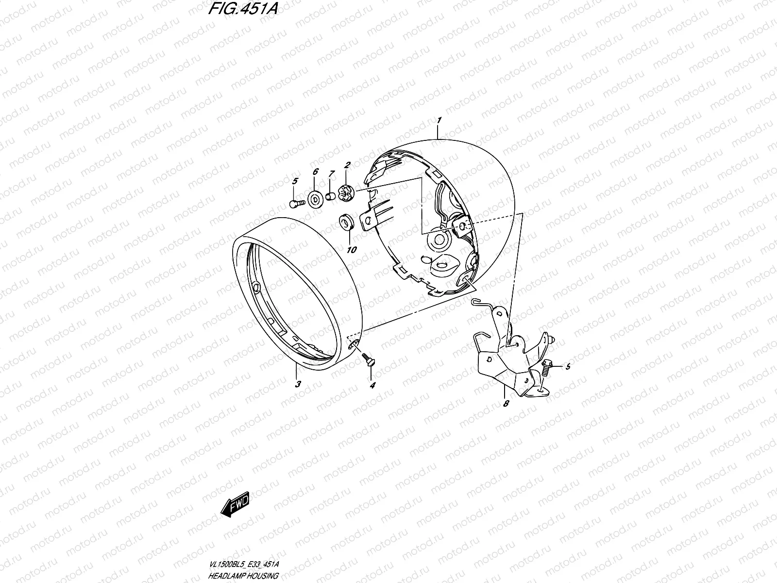 451A - HEADLAMP HOUSING