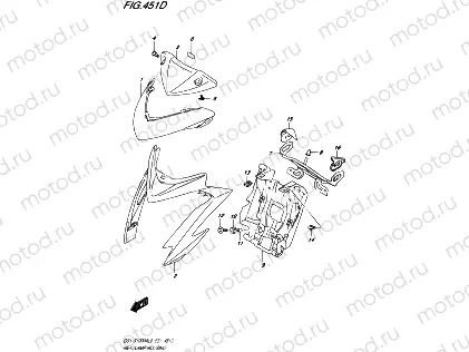 451D - HEADLAMP HOUSING (GSX-S1000AUFL9 E21)