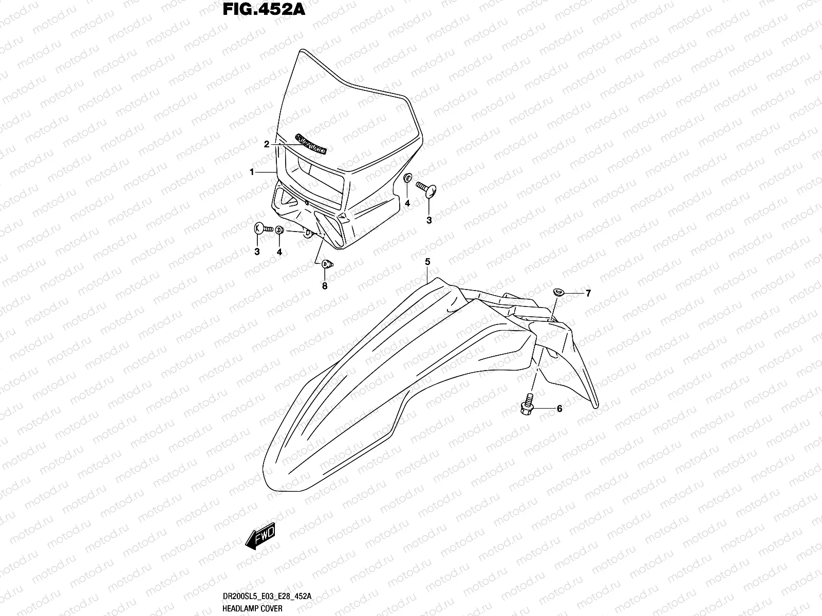 452A - HEADLAMP COVER