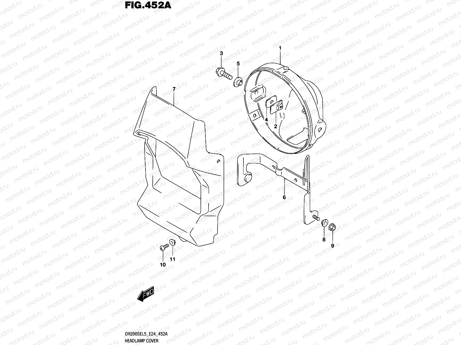 452A - HEADLAMP COVER