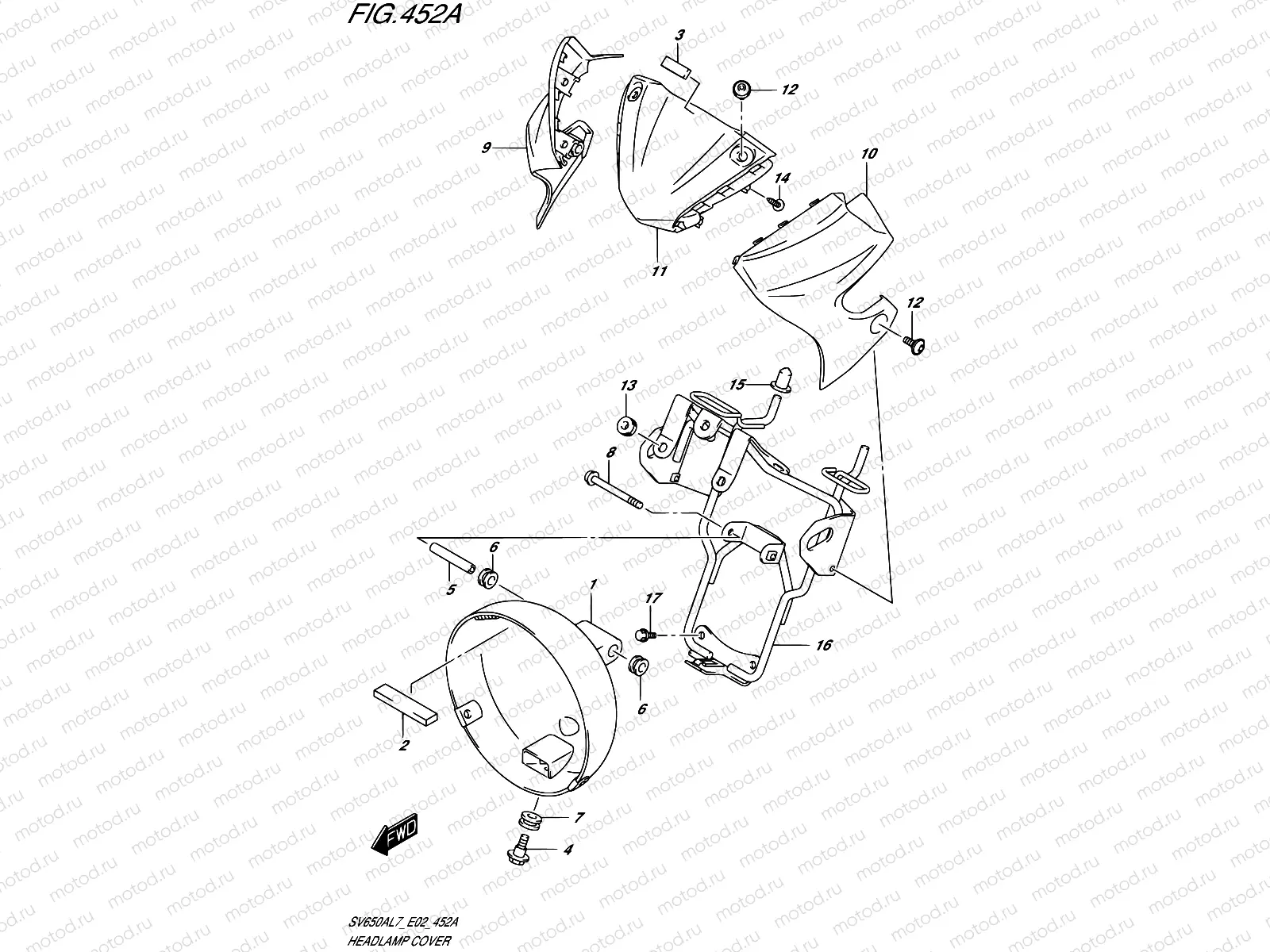 452A - HEADLAMP COVER