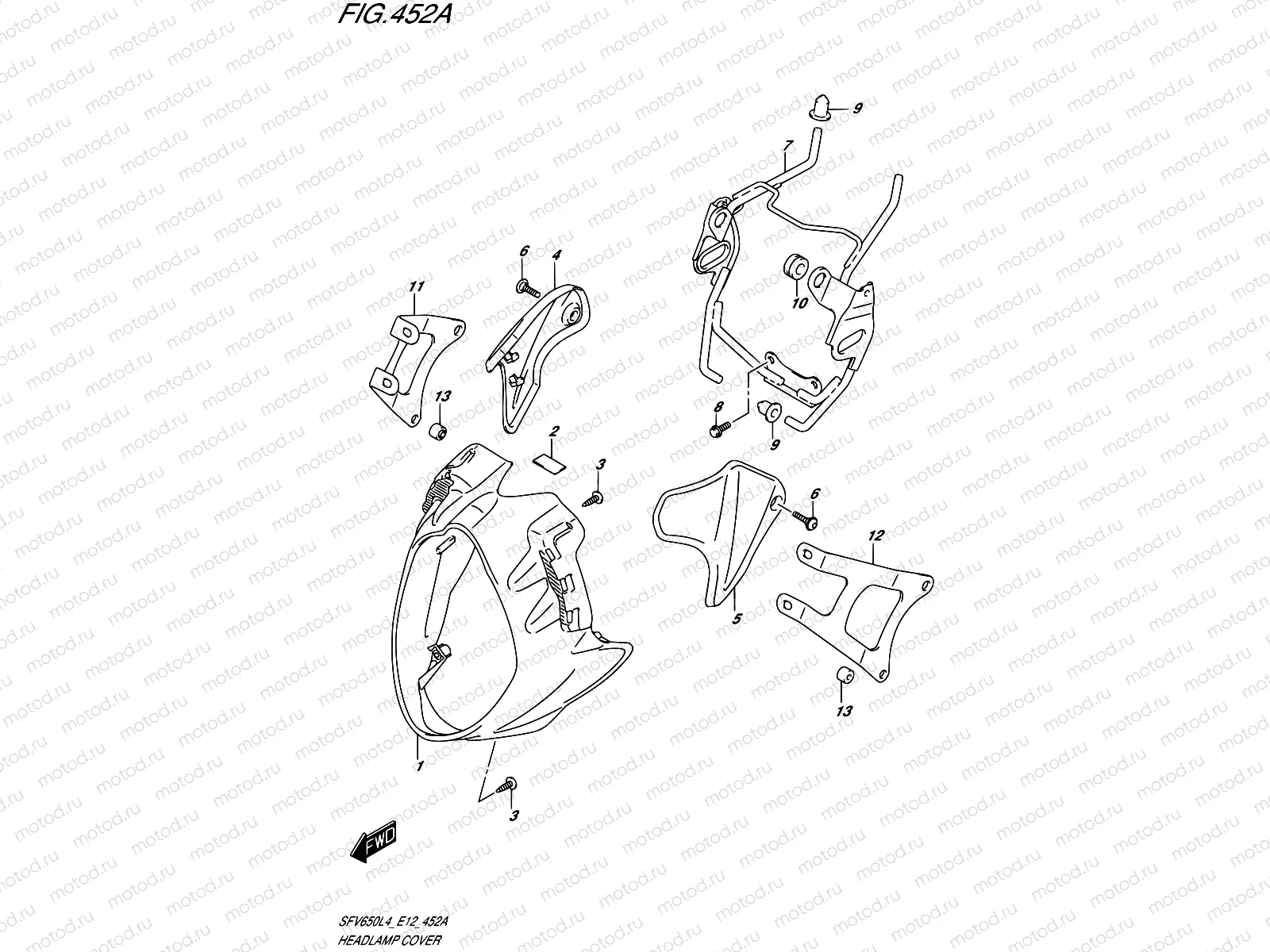 452A - HEADLAMP COVER