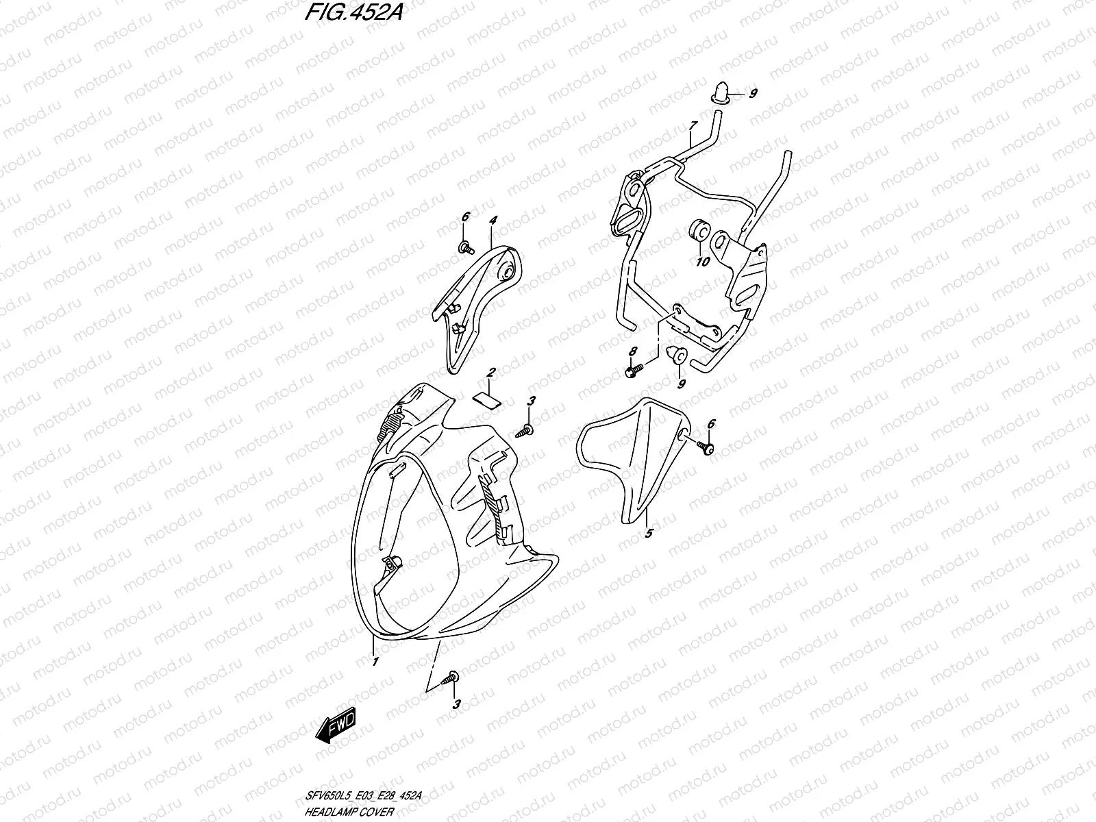 452A - HEADLAMP COVER