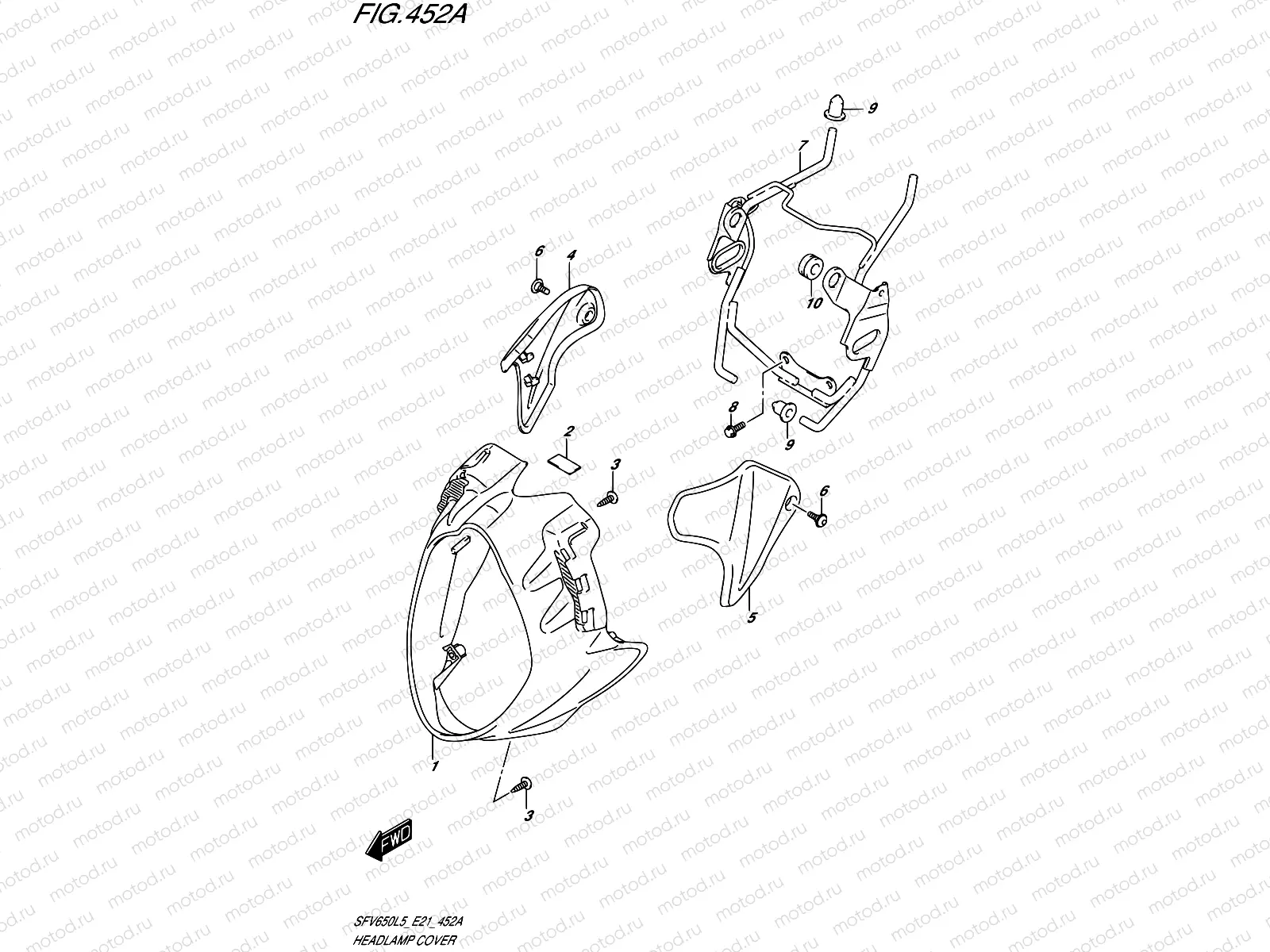 452A - HEADLAMP COVER