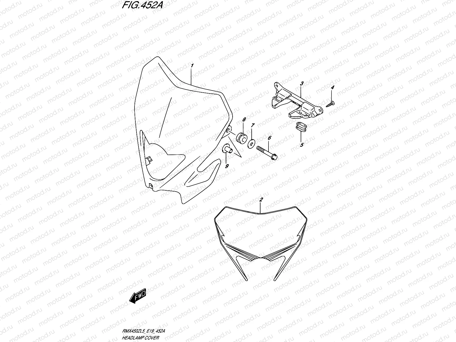 452A - HEADLAMP COVER