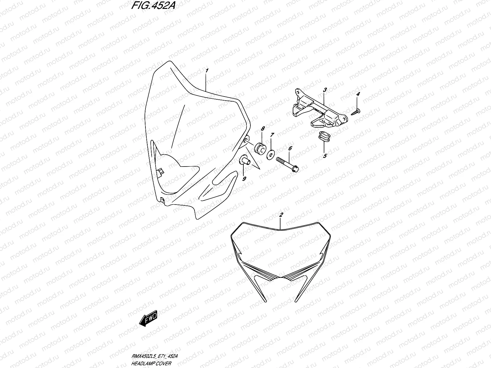 452A - HEADLAMP COVER