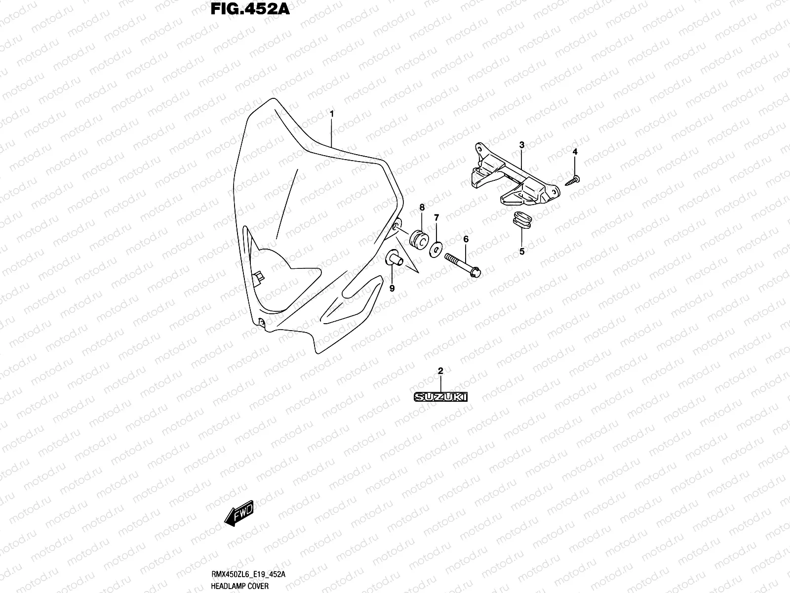 452A - HEADLAMP COVER