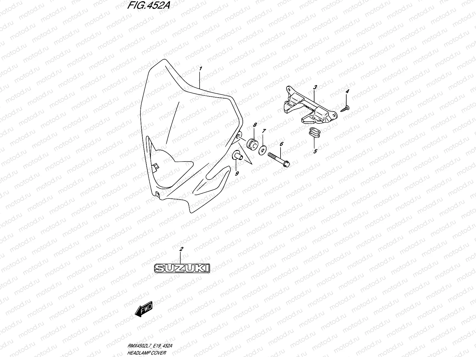 452A - HEADLAMP COVER