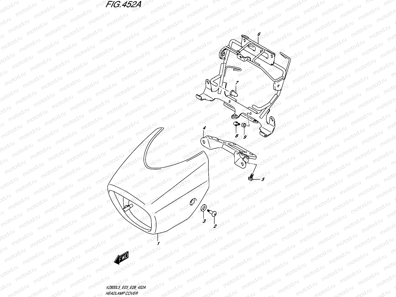 452A - HEADLAMP COVER