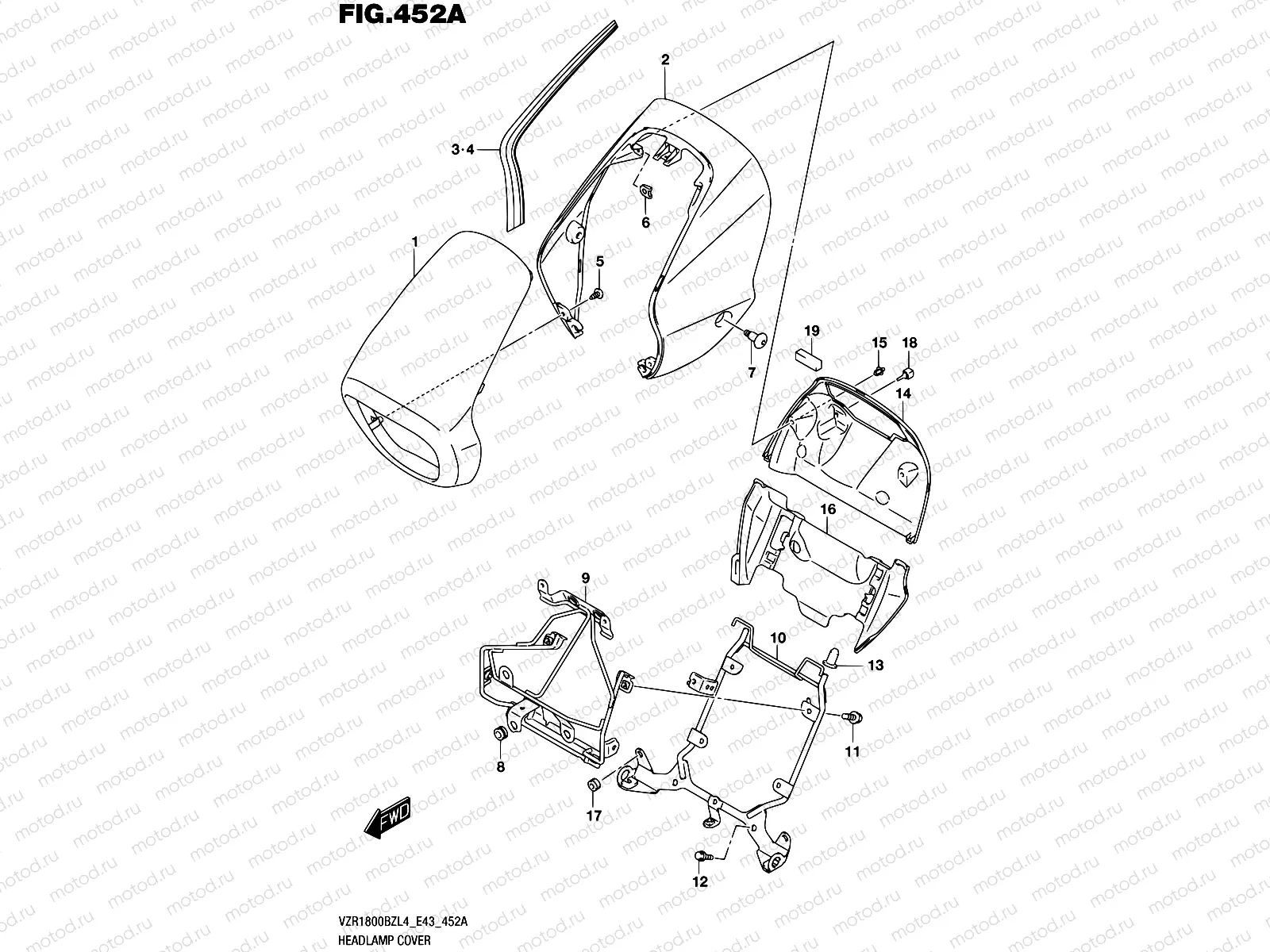 452A - HEADLAMP COVER