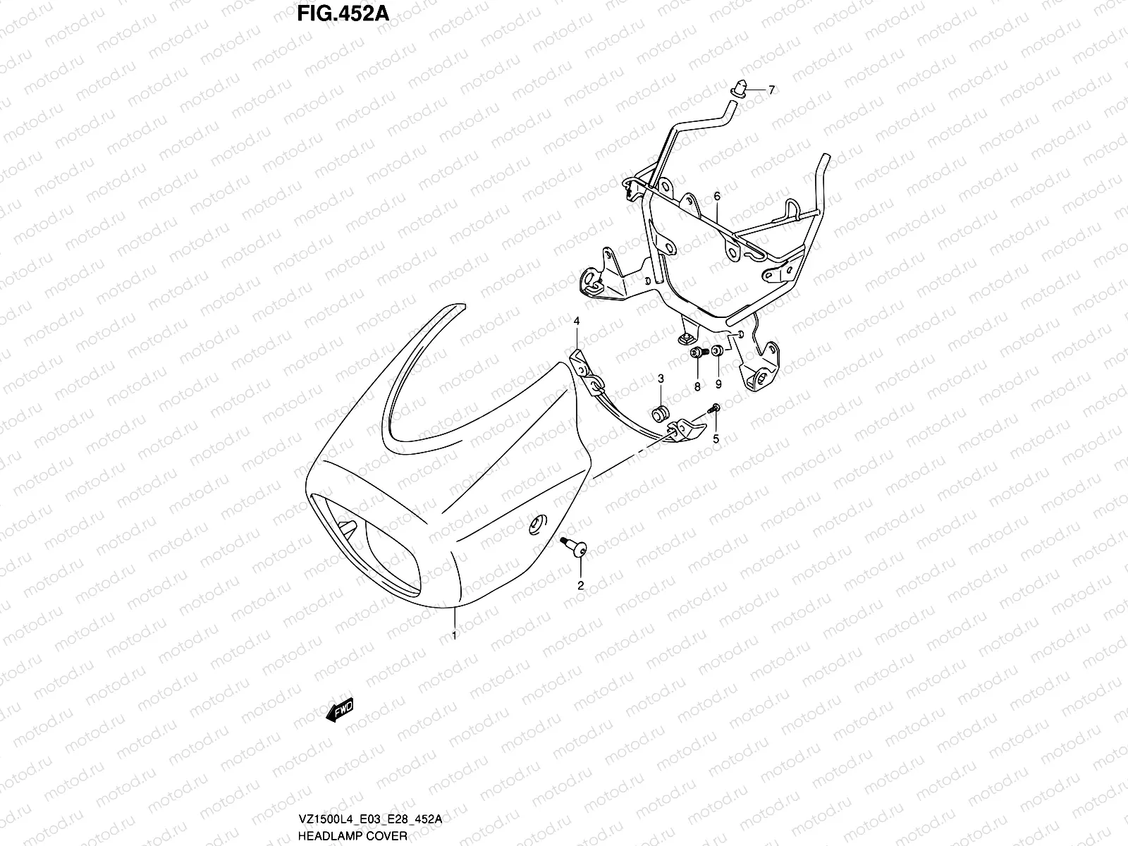 452A - HEADLAMP COVER