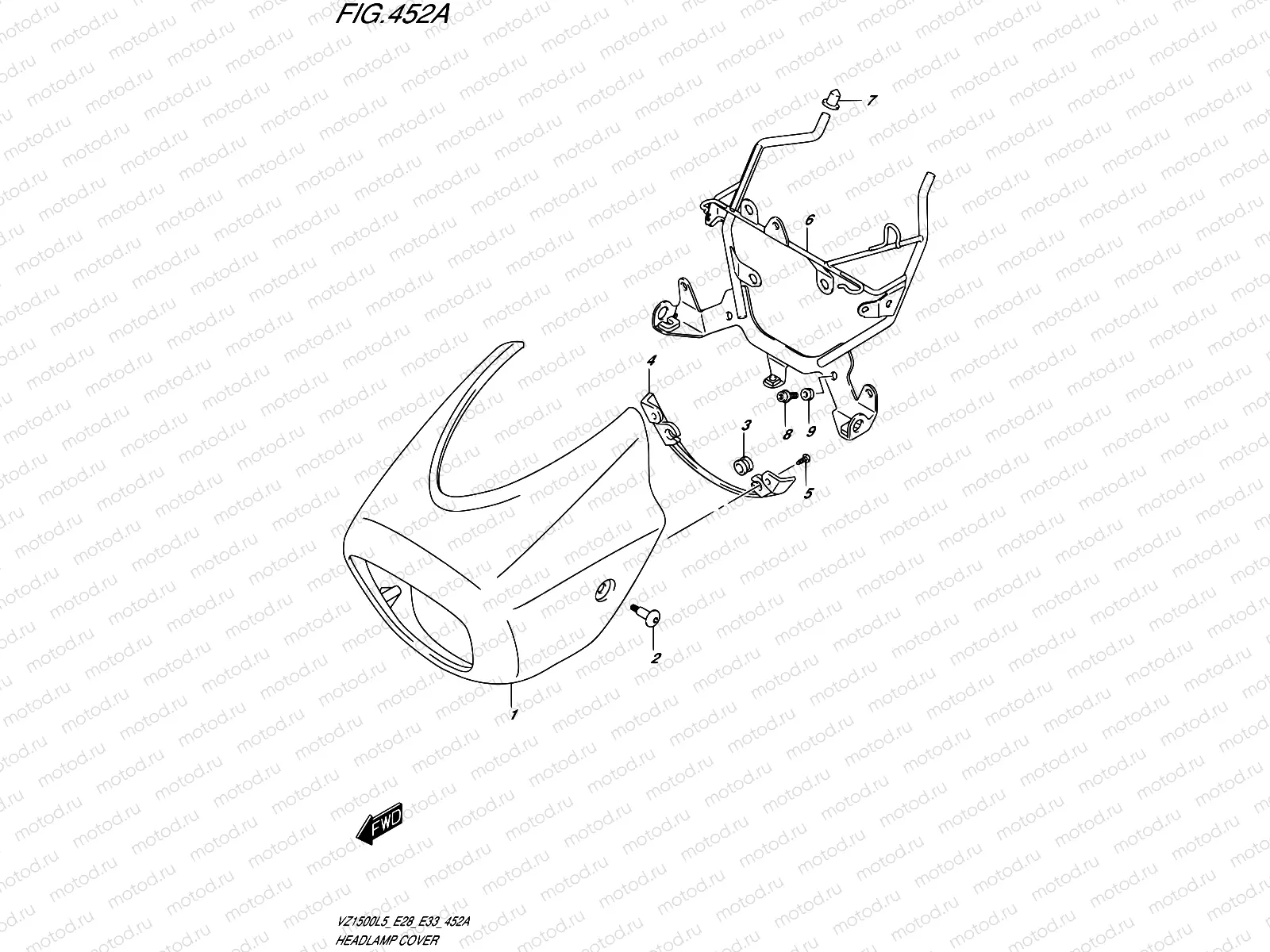 452A - HEADLAMP COVER