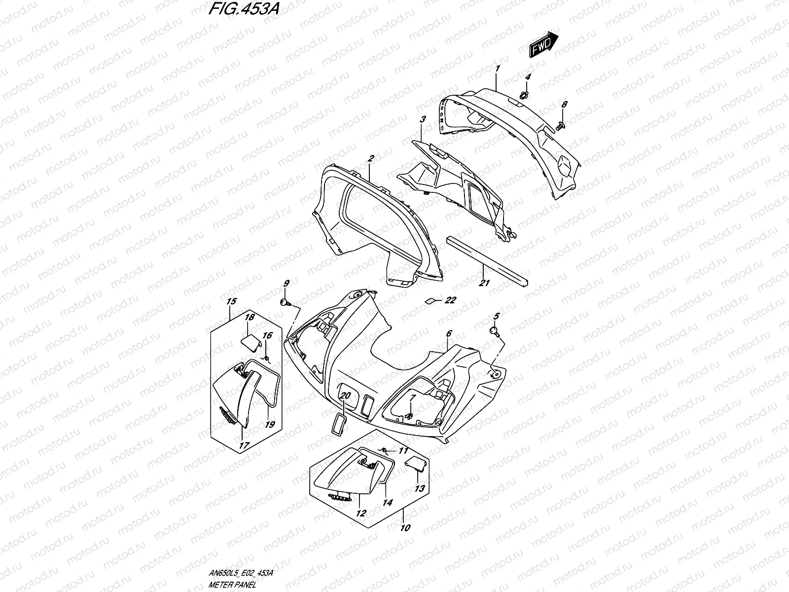 453A - METER PANEL (AN650L5 E19)