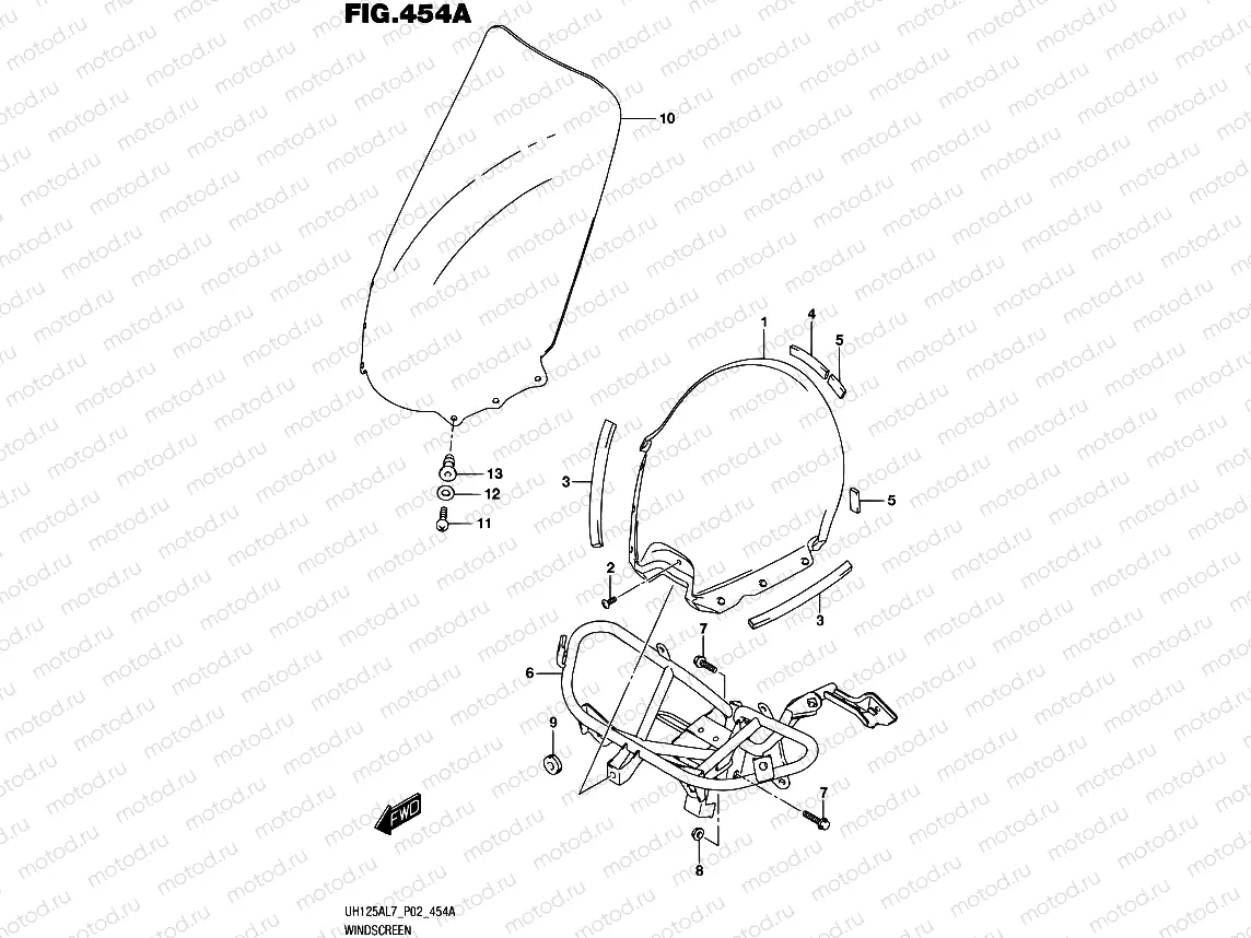 454A - WINDSCREEN