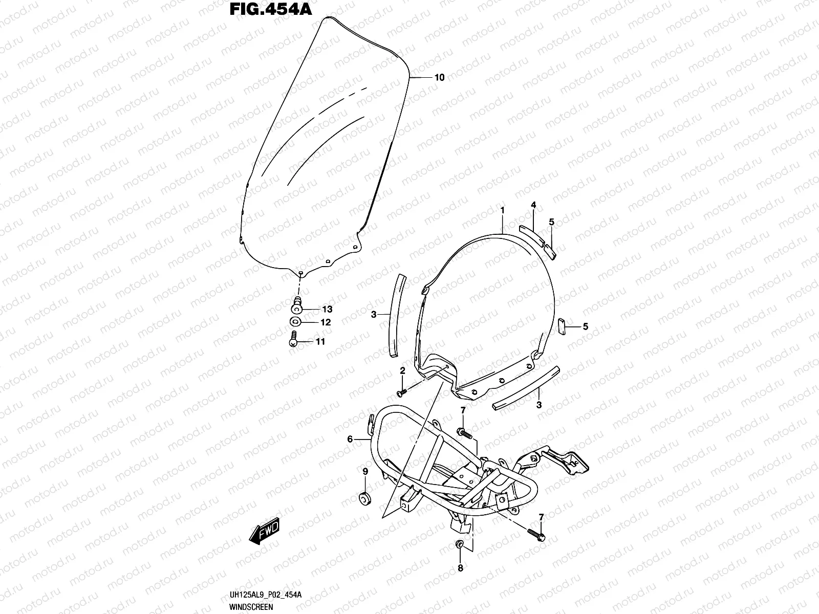 454A - WINDSCREEN