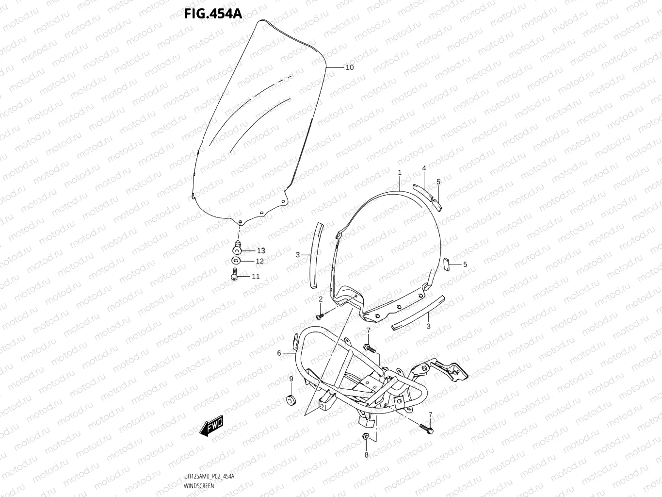 454A - WINDSCREEN