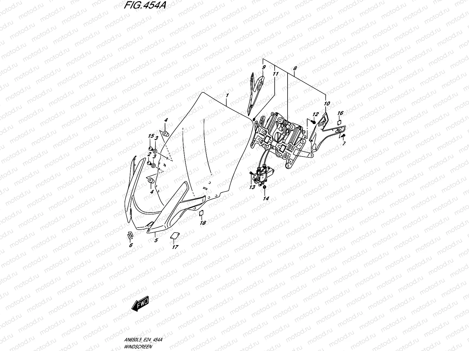 454A - WINDSCREEN