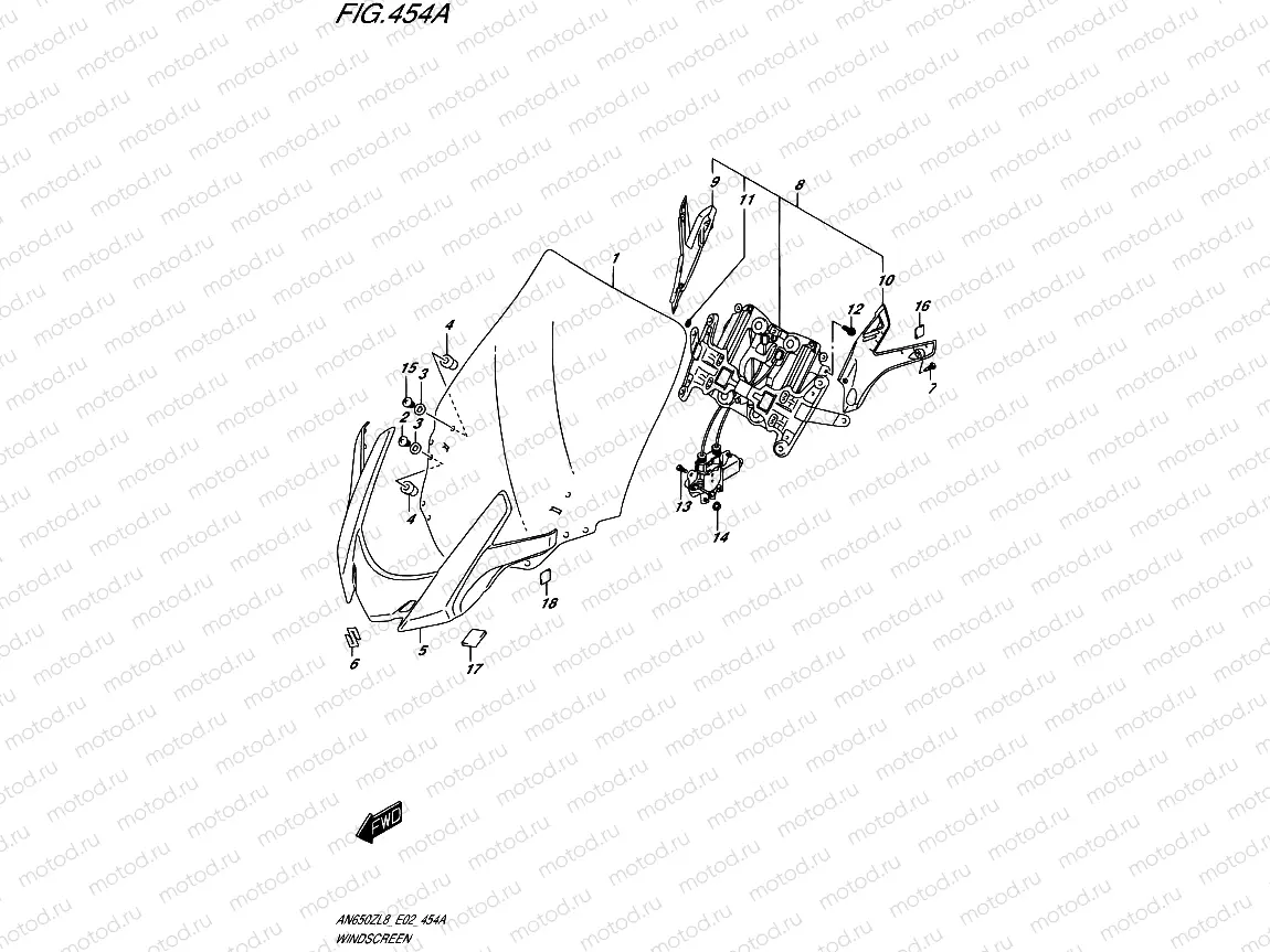 454A - WINDSCREEN