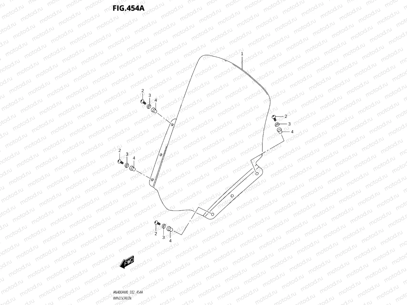 454A - WINDSCREEN