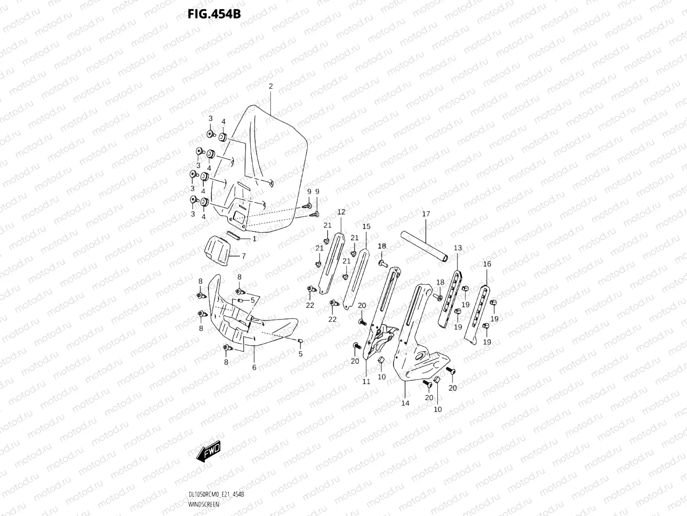 454A - WINDSCREEN