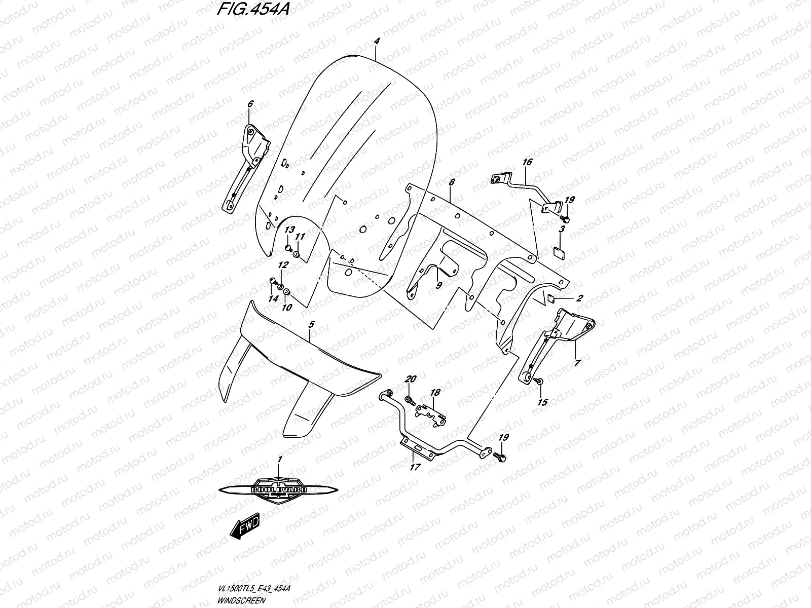 454A - WINDSCREEN