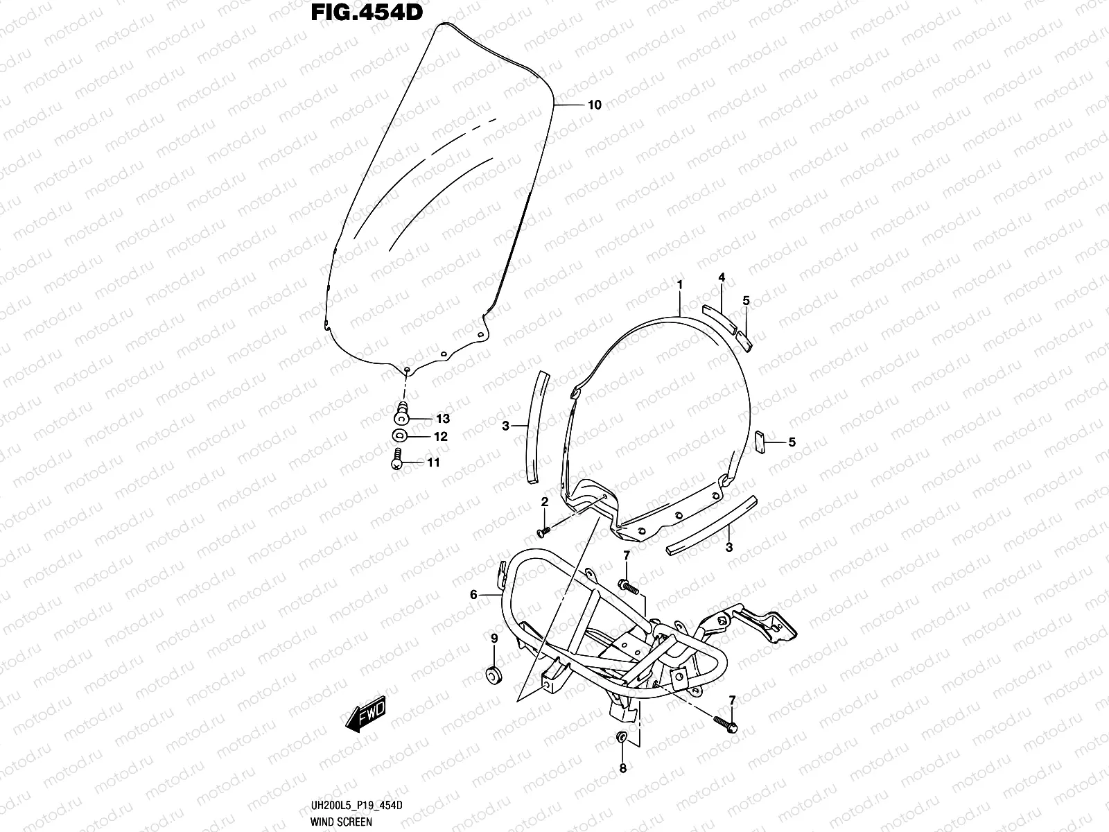 454D - WIND SCREEN (UH200L5 P53)