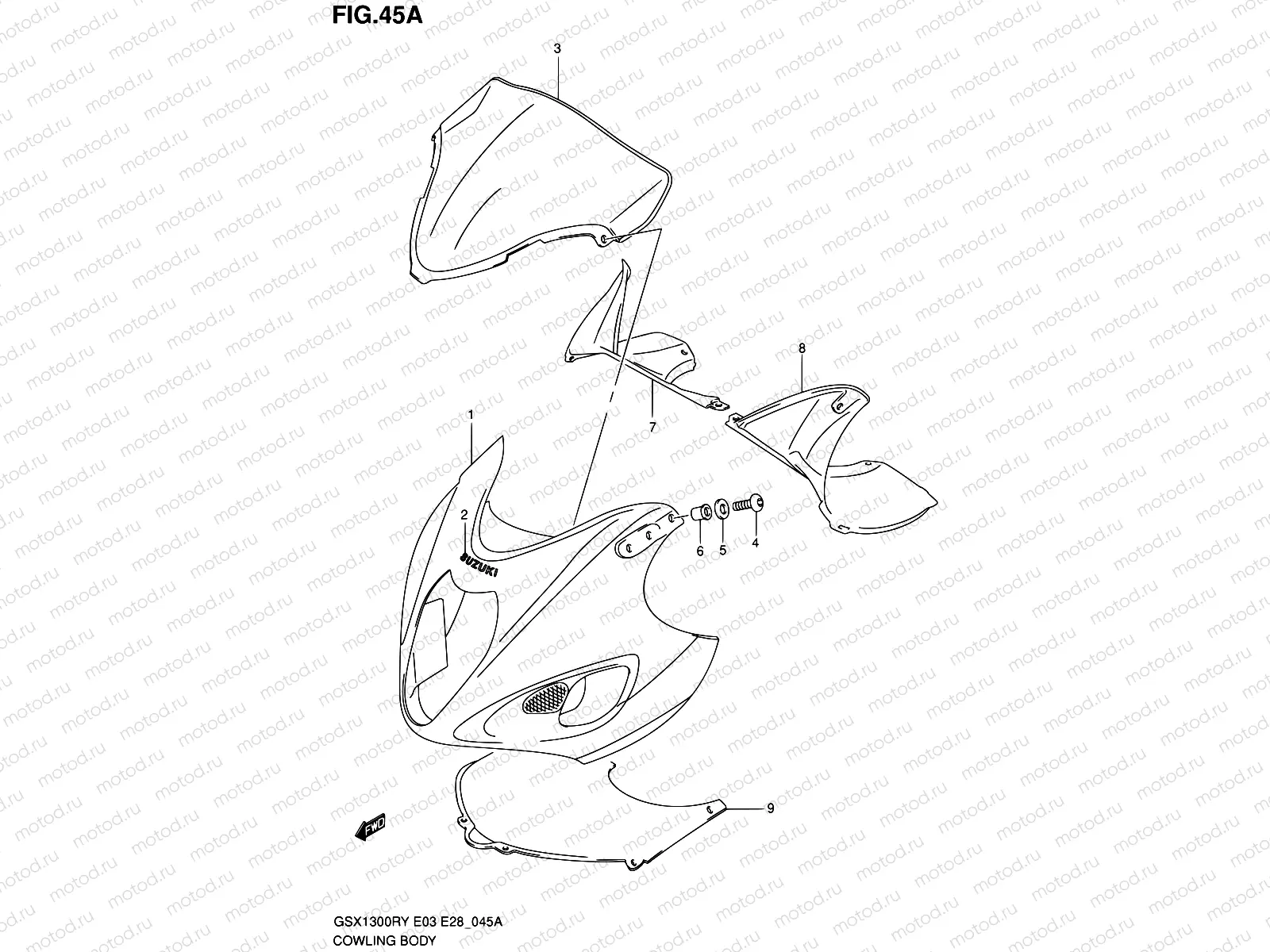 45A - COWLING BODY (MODEL K1)